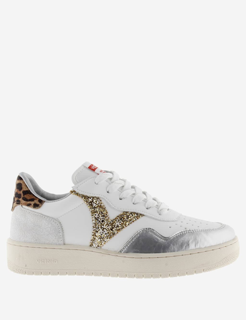 Madrid Leopard Leather Lace-Up Trainers