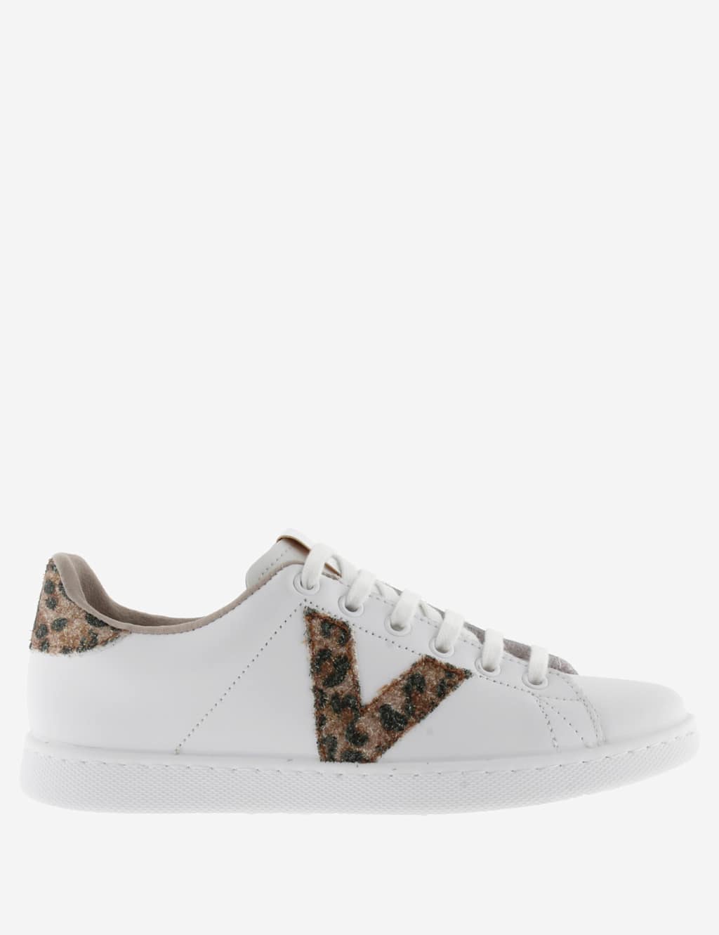 Tenis Glitter Leather Lace-Up Trainers