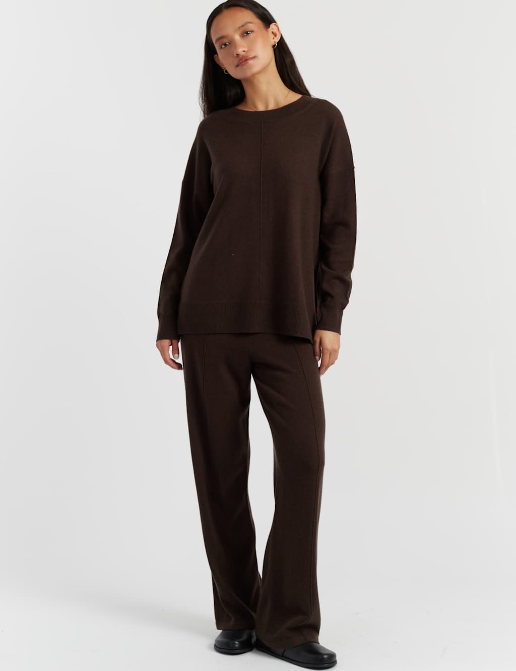 Chinti & Parker Wool Rich with Cashmere Relaxed Jumper Brown