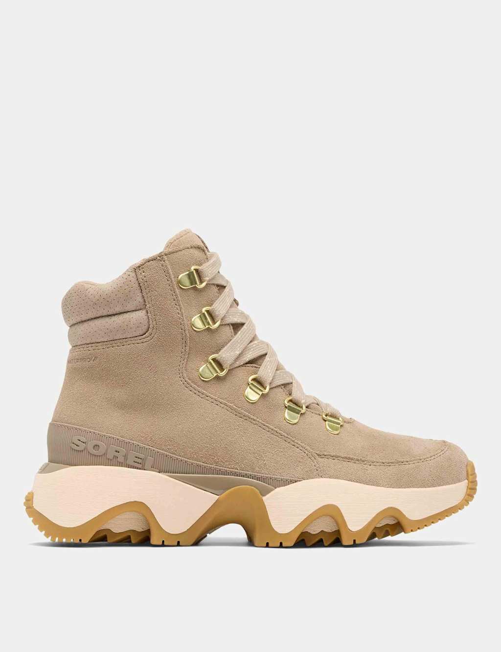 Sorel Kinetic Impact Conquest Plus Suede Walking Boots Taupe