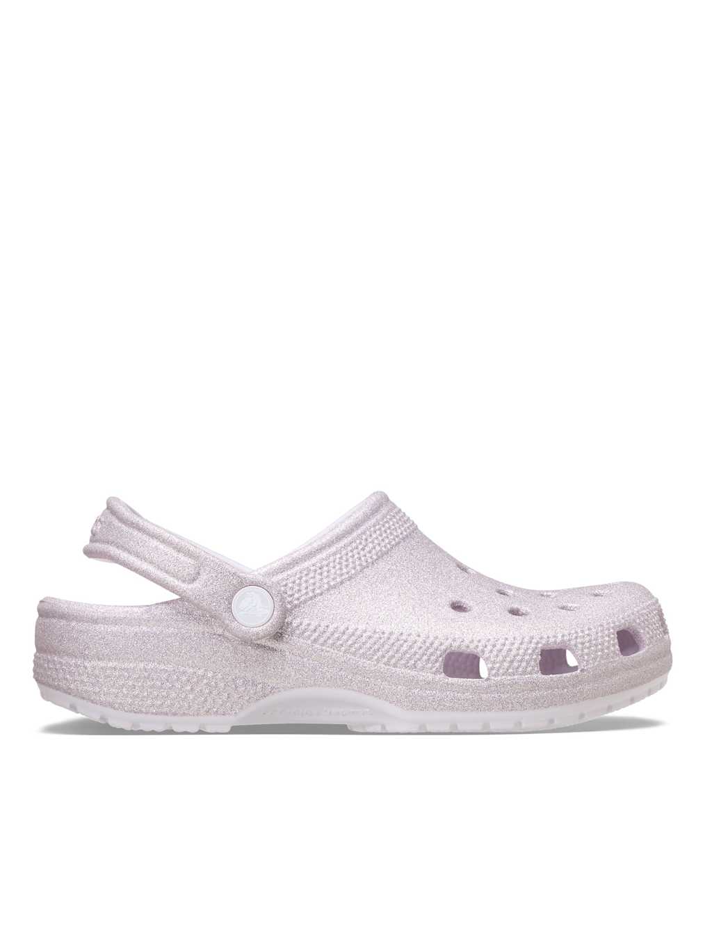 Crocs Women's Glitter Flat Clogs - 9 - Silver - Available at M&S