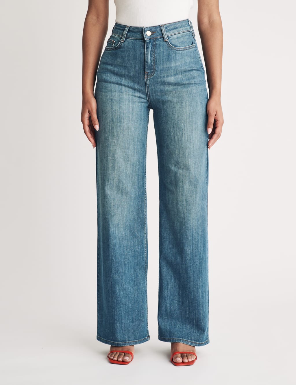 High Waisted Wide Leg Jeans
