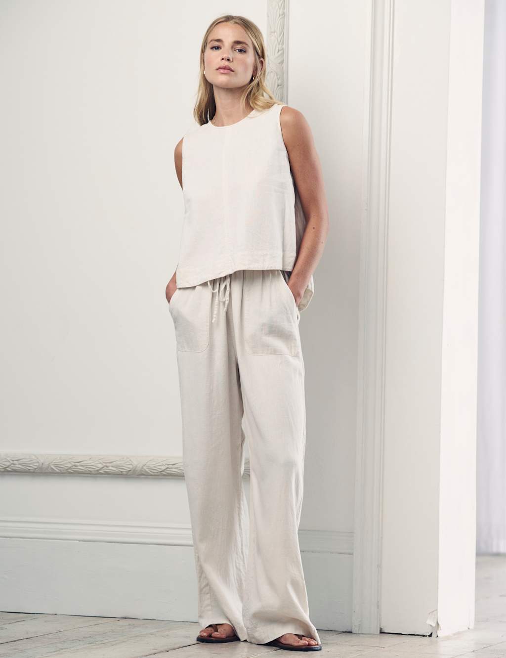 Linen Rich Split Back Vest