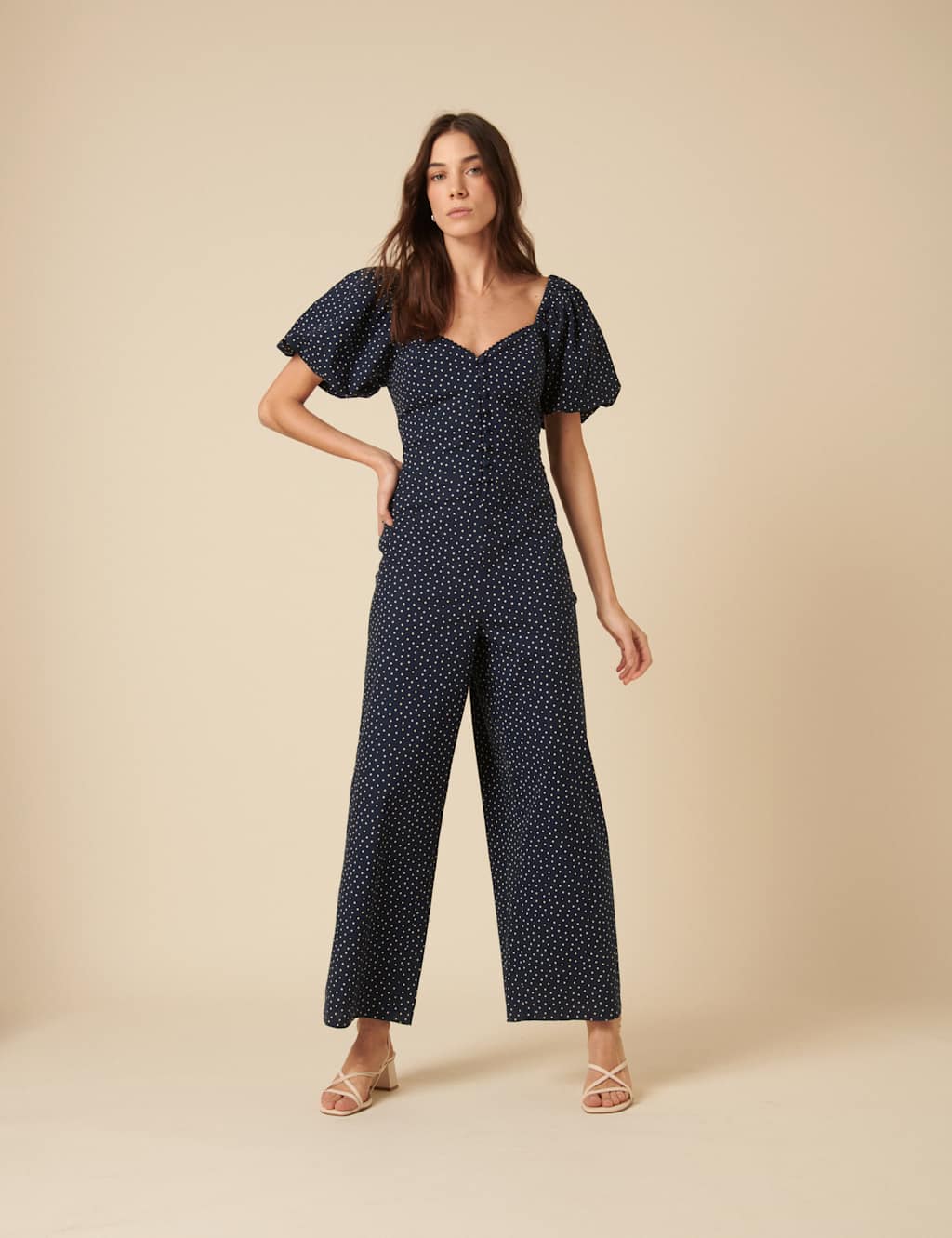Cotton Rich Polka Dot Jumpsuit