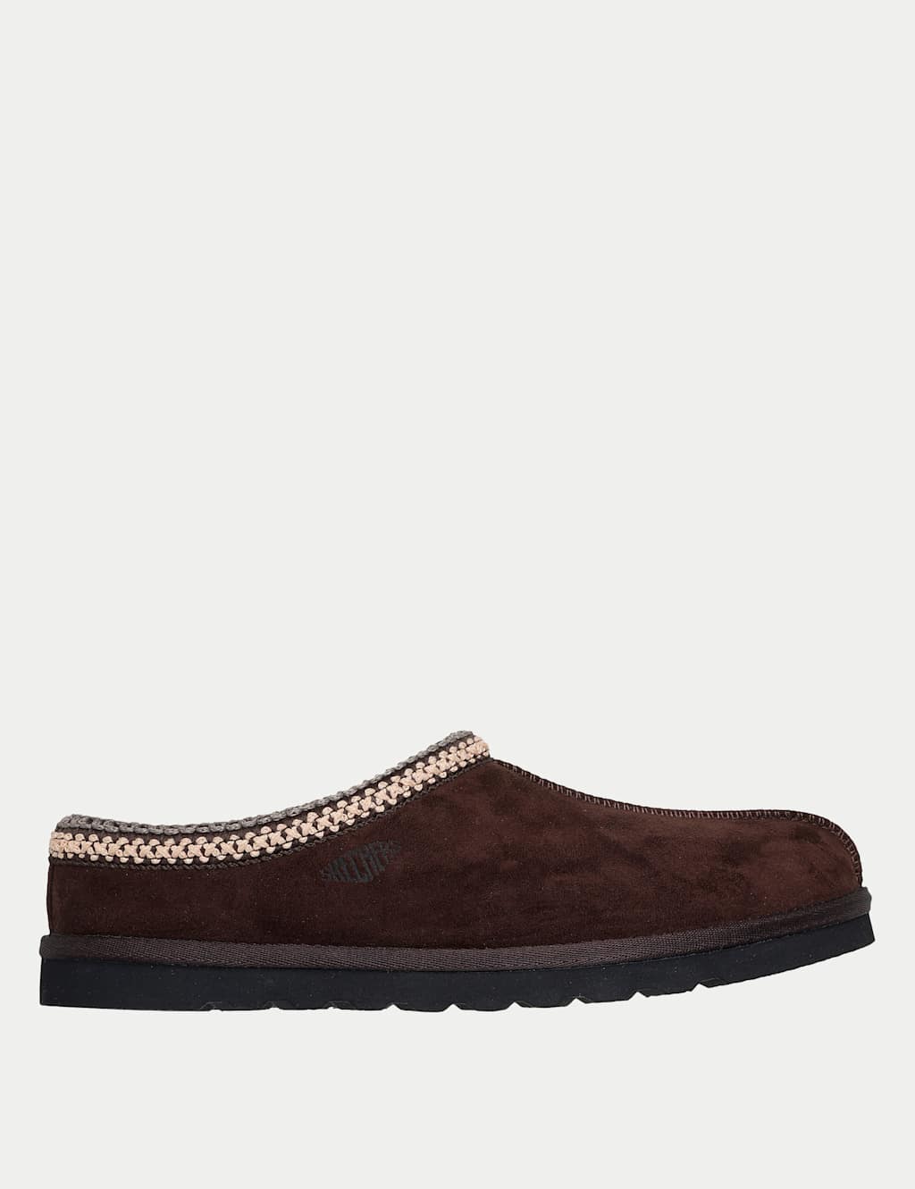 Skechers Men's Renten Faux Suede Mule Slippers - 7 - Chocolate - Available at M&S