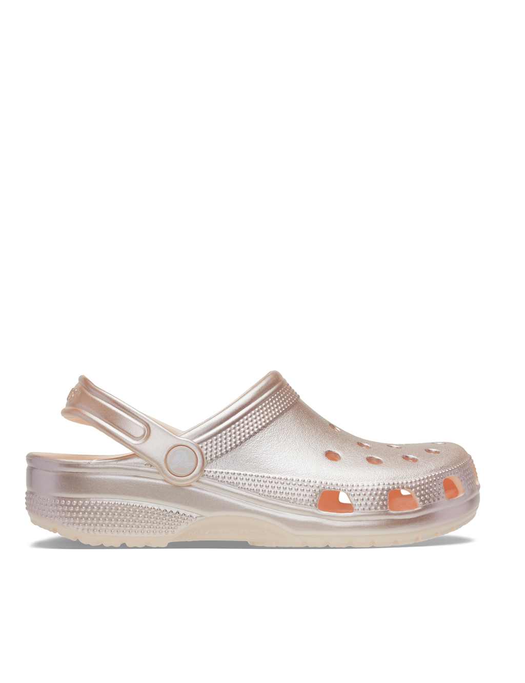 Crocs Women's Tinted Metallic Slip On Flat Clogs - 9 - Available at M&S