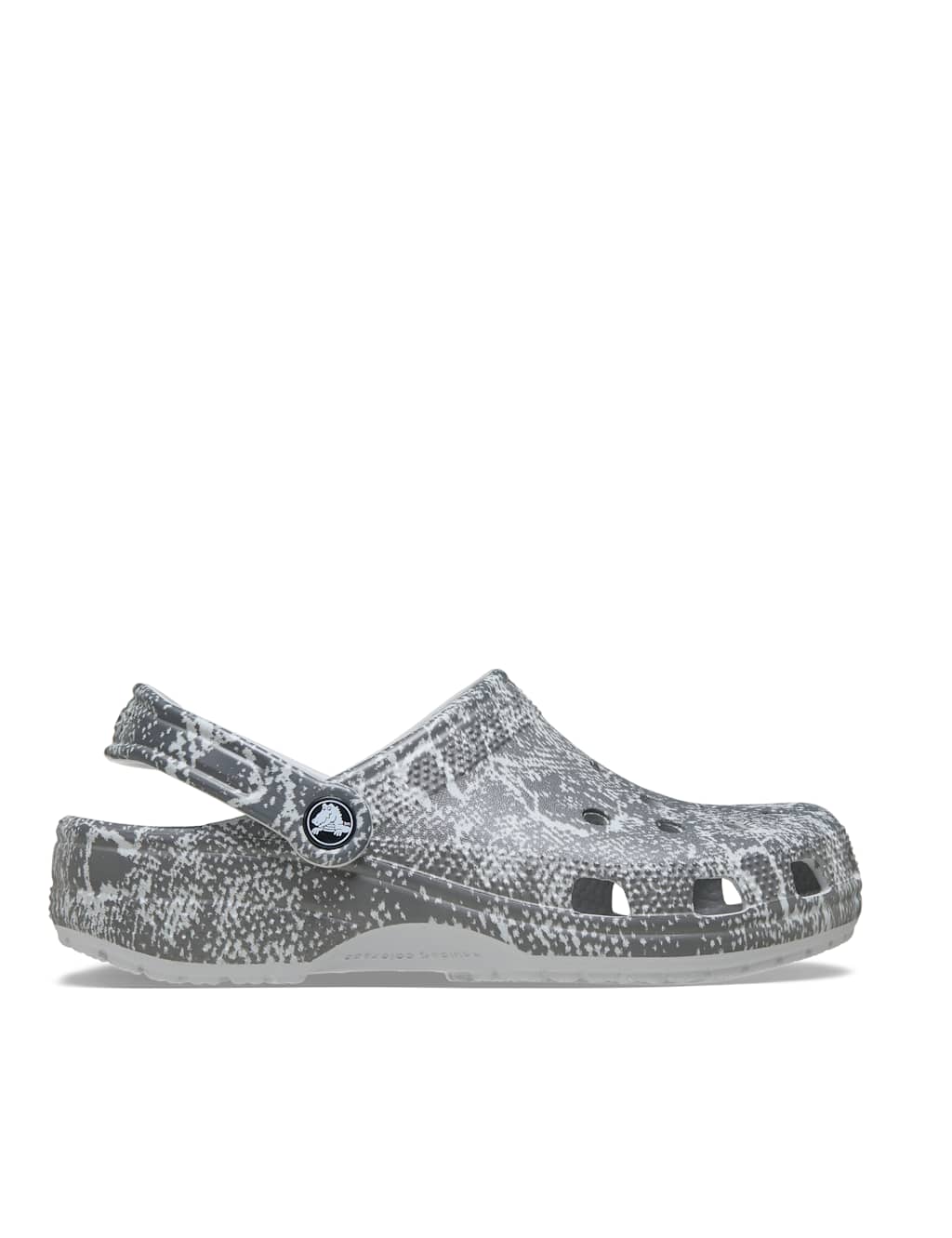 Crocs Women's Classic Pop Animal Print Flat Clogs - 7 - Grey - Available at M&S
