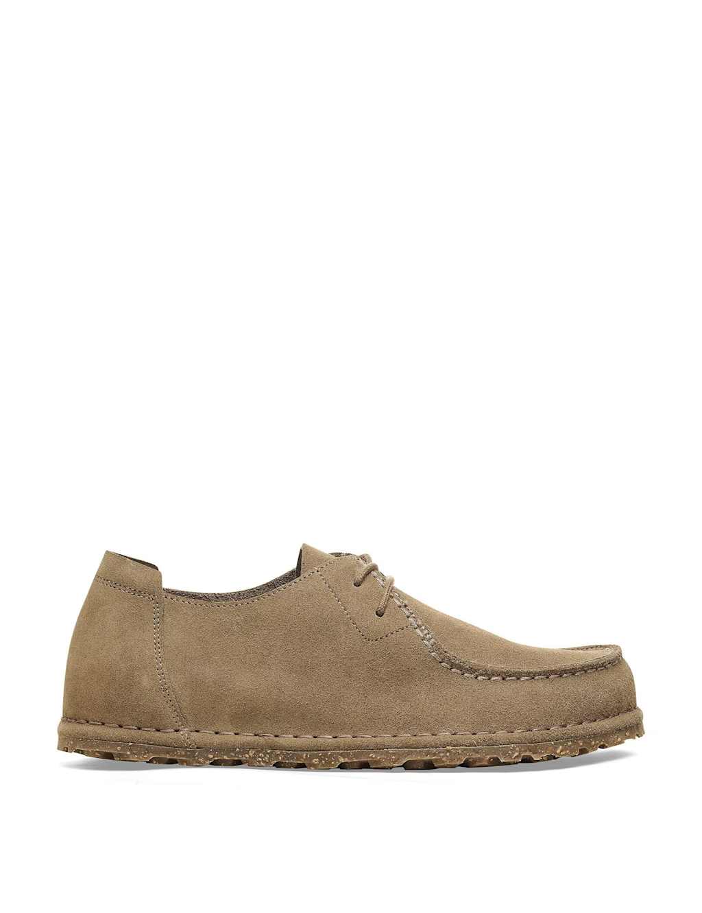 Birkenstock Women's Suede Lace Up Flat Moccasins - 8 - Grey - Available at M&S