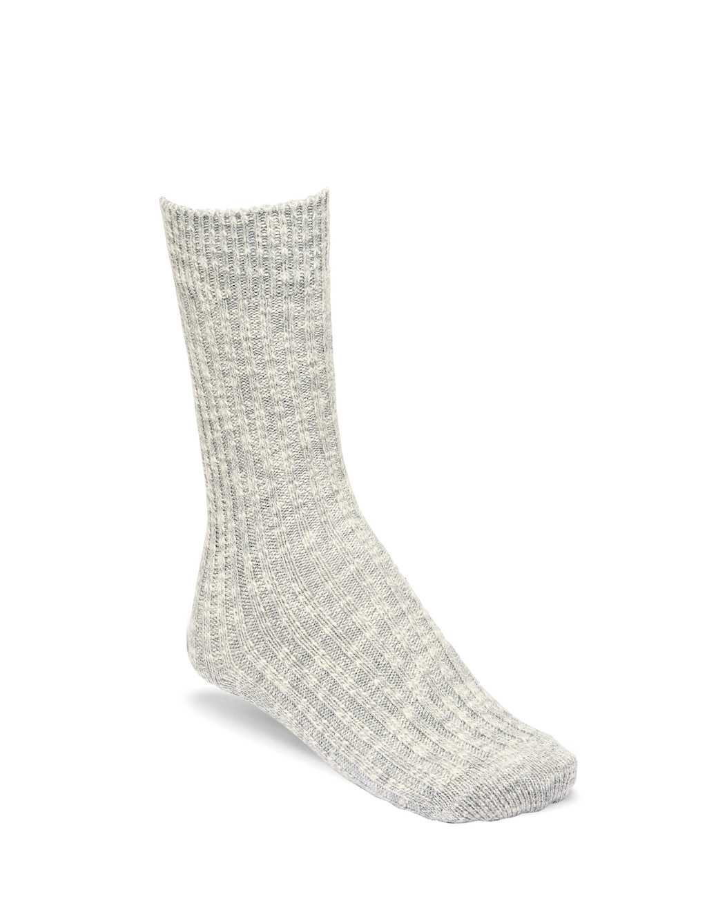 Birkenstock Women's Cotton Rich Ankle High Socks - Medium - Grey Mix - Available at M&S