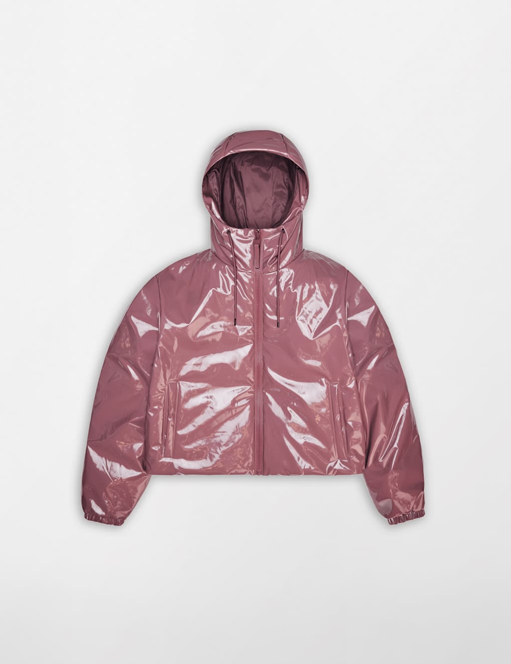 Rains Women's Lohja Waterproof Cropped Rain Jacket - Medium - Dark Pink - Available at M&S