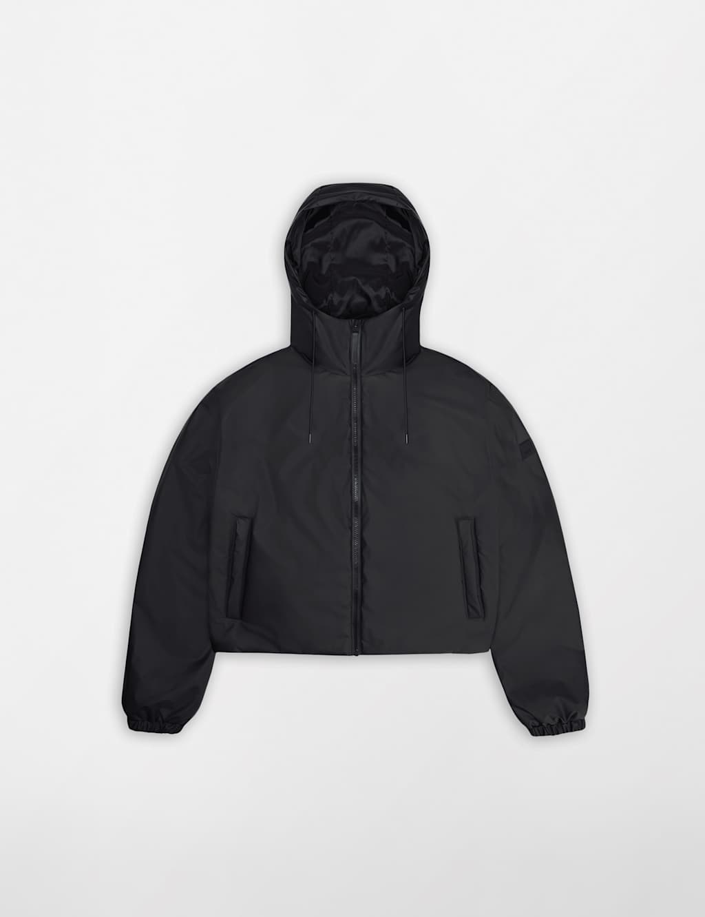 Rains Women's Lohja Waterproof Cropped Rain Jacket - Large - Black - Available at M&S