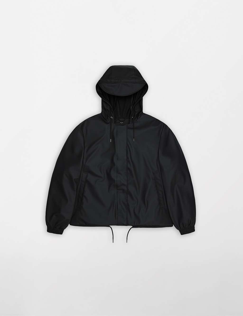 Rains Women's String Waterproof Hooded Cropped Jacket - Large - Black - Available at M&S