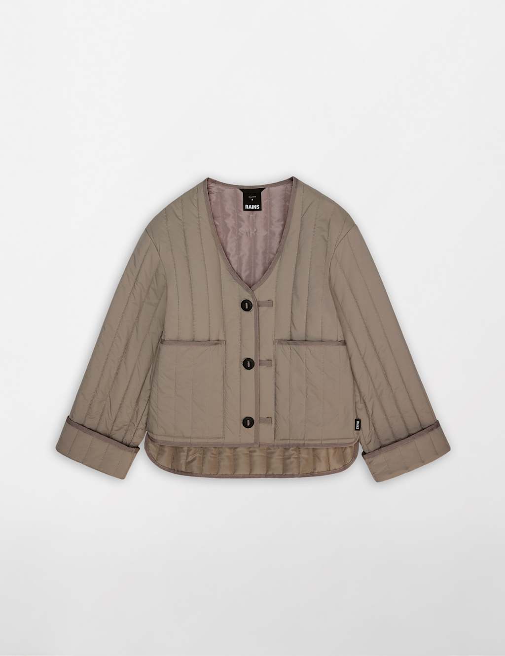 Rains Women's Banja Quilted Liner Jacket - Medium - Beige - Available at M&S