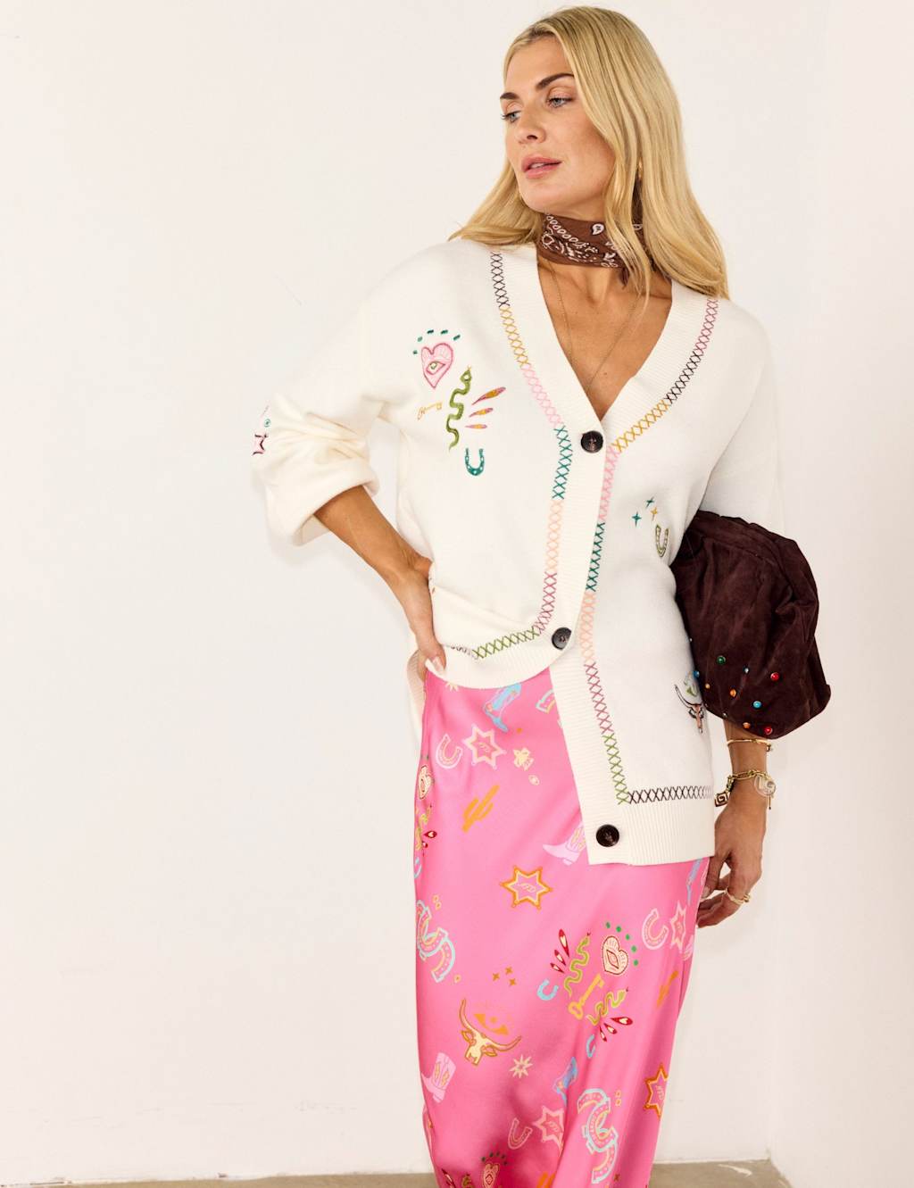 Never Fully Dressed Women's Embroidered Longline Cardigan - Extra Large - Multi - Available at M&S