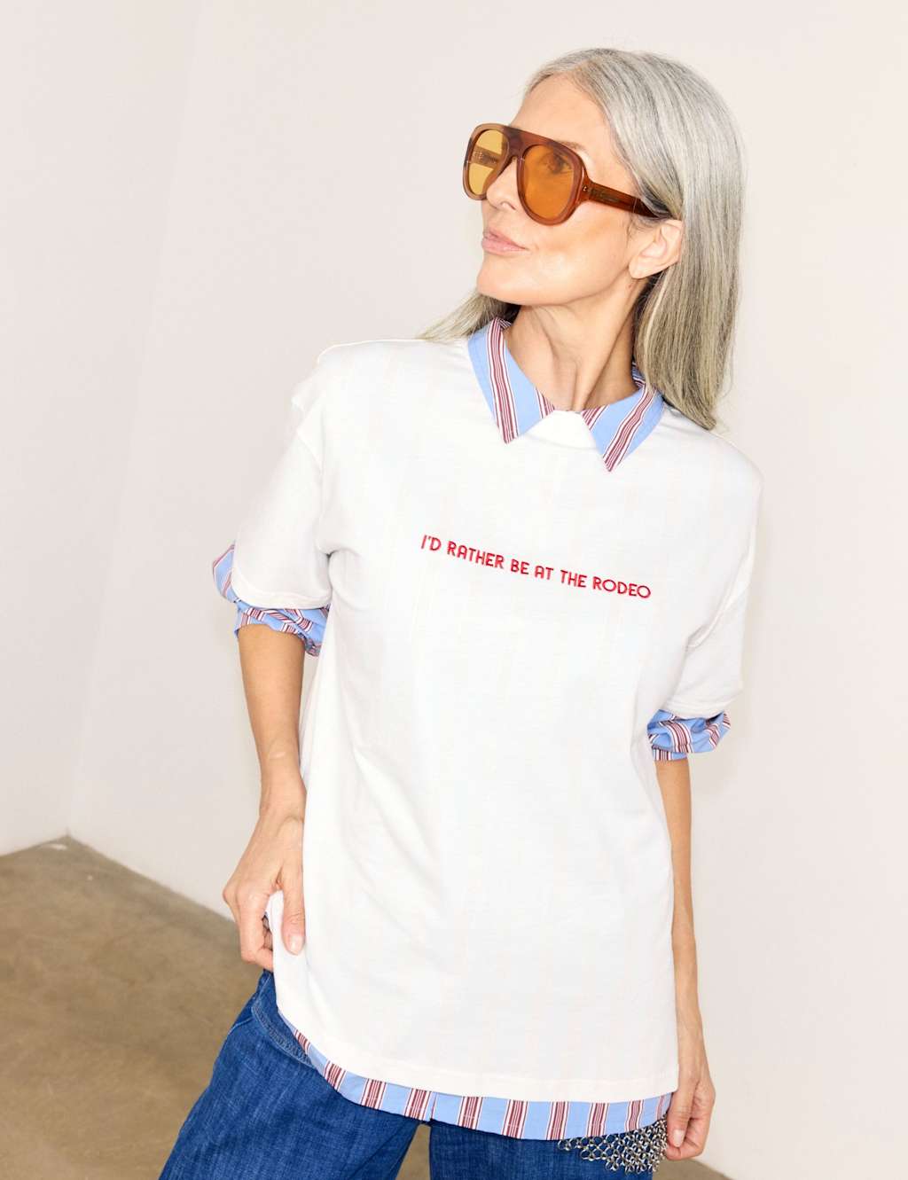 Never Fully Dressed Women's Pure Cotton Rodeo Print T-Shirt - XX Large - White Mix - Available at M&S