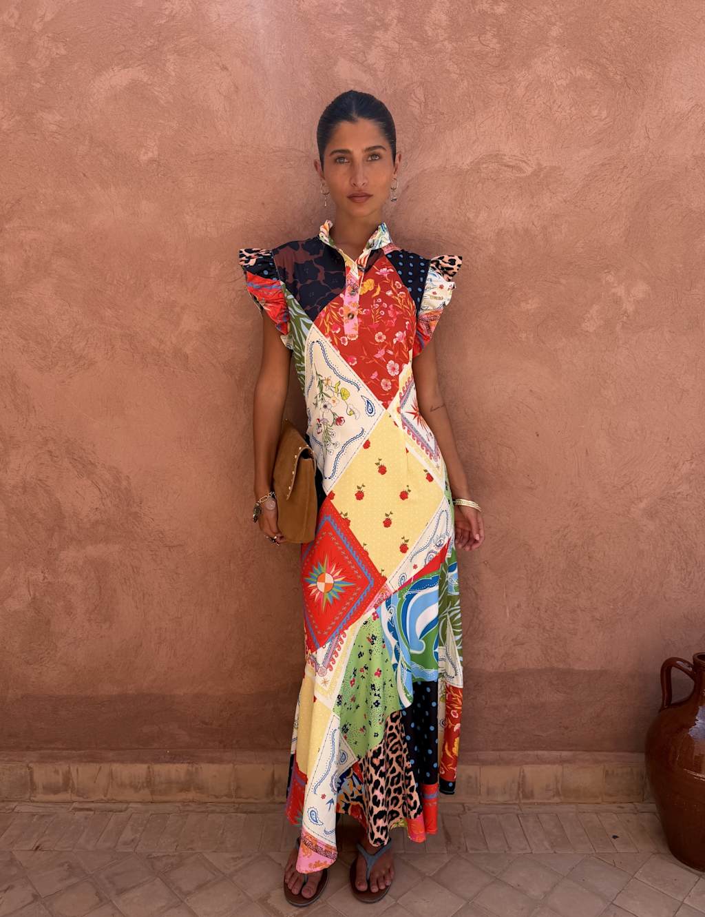 Never Fully Dressed Women's Printed High Neck Maxi Skater Dress - 6 - Cream Mix - Available at M&S