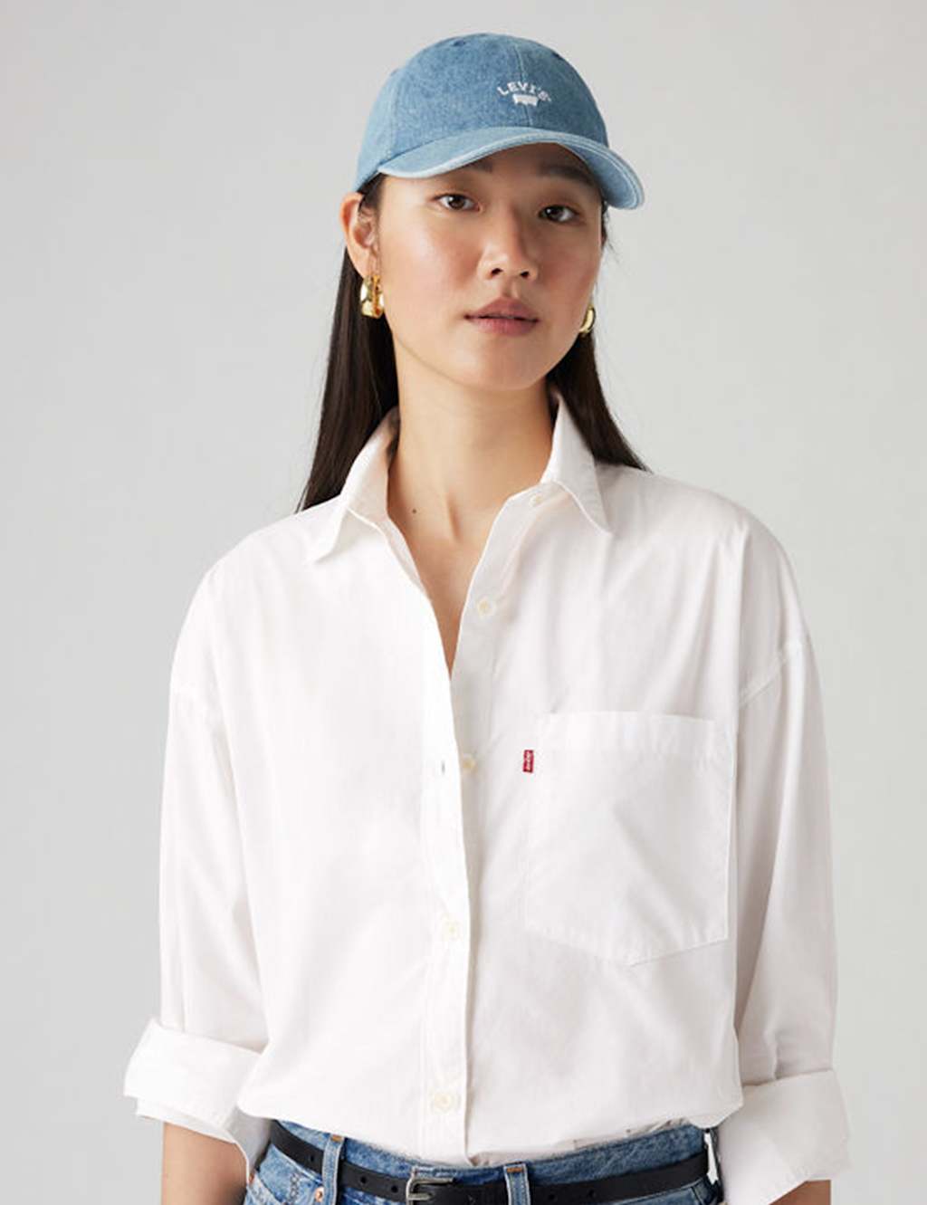 Levi's Women's Pure Cotton Logo Cap - Blue - Available at M&S