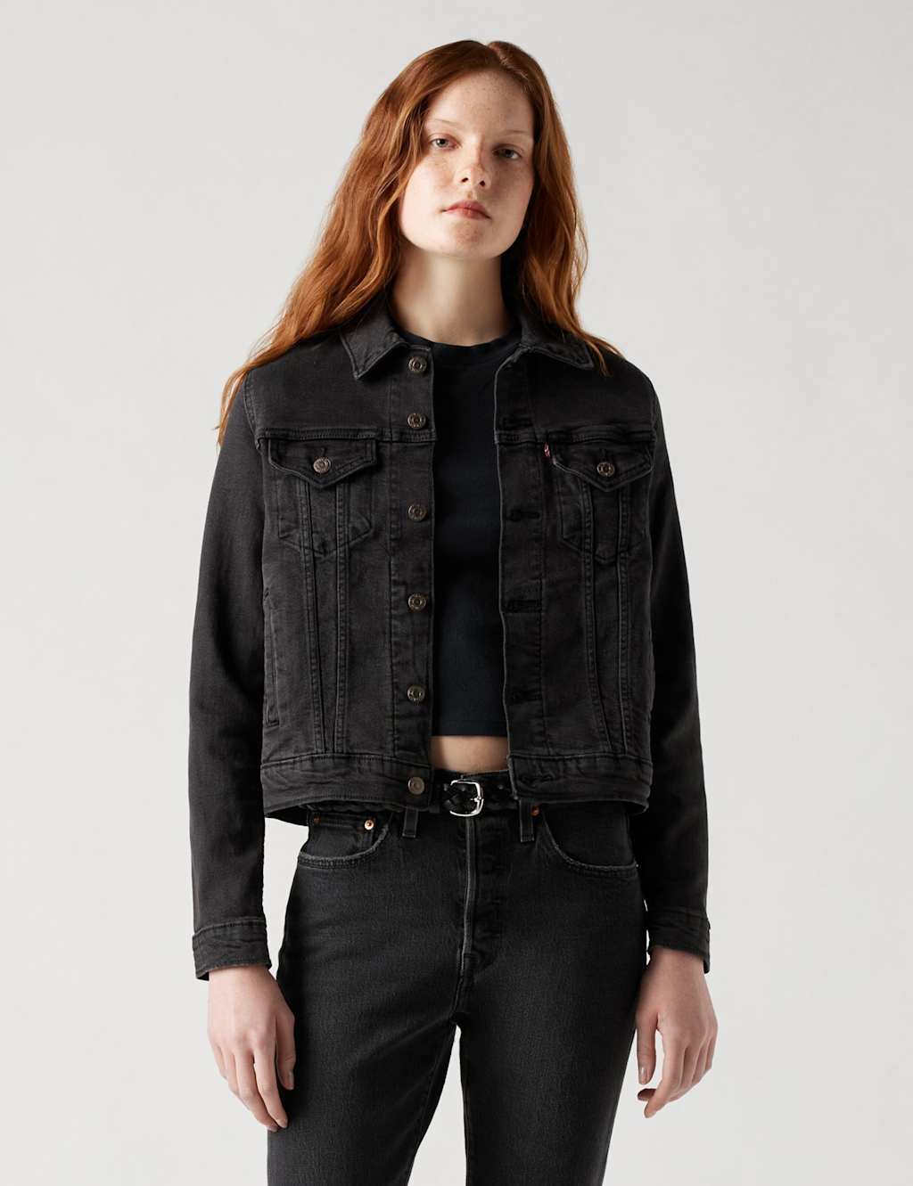 Levi's Women's Denim Trucker Jacket - Medium - Black - Available at M&S