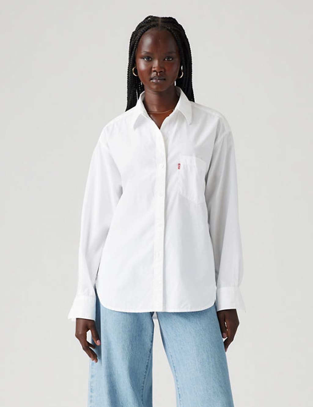 Levi's Women's Pure Cotton Relaxed Shirt - Extra Small - White - Available at M&S