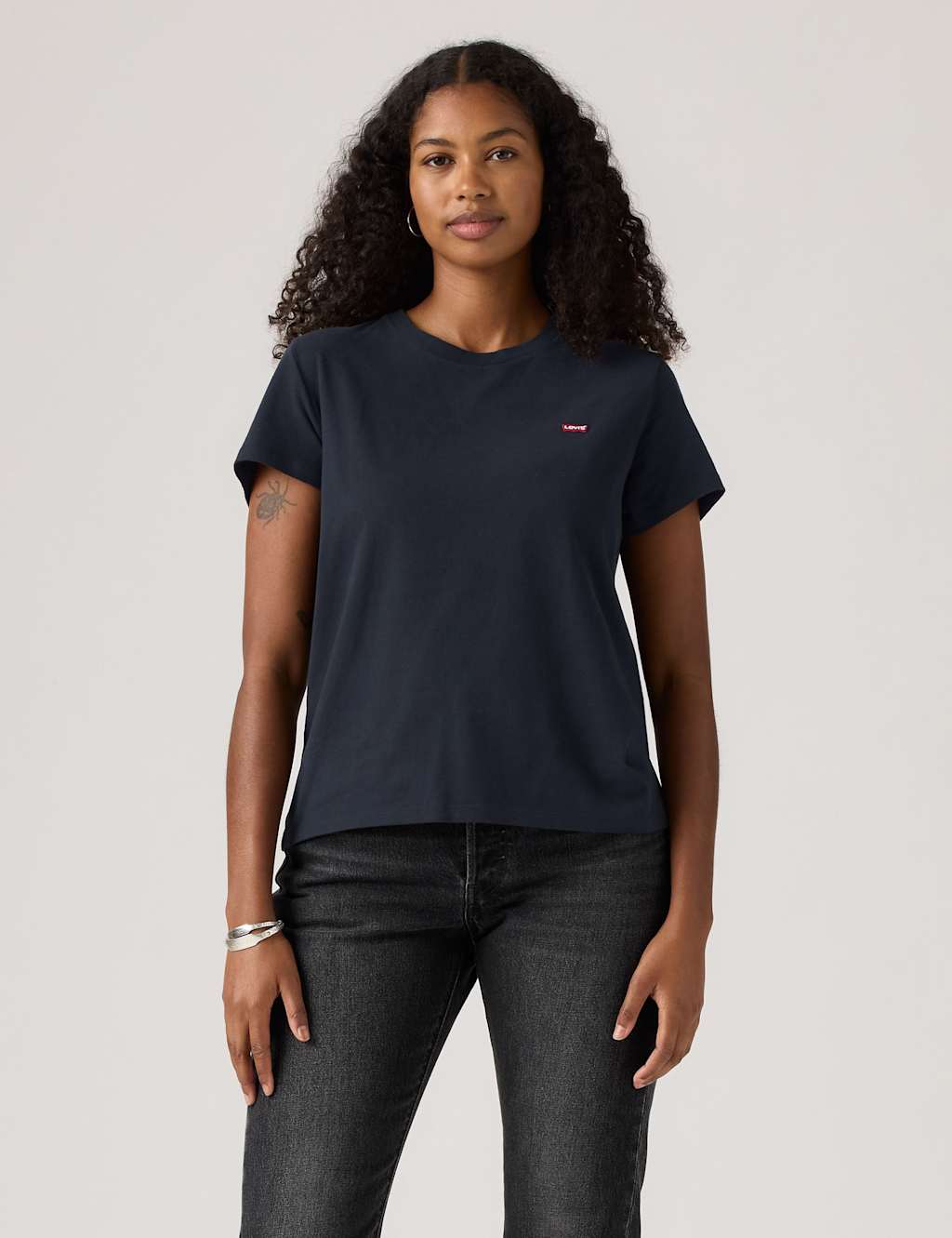 Levi's Women's Pure Cotton T-Shirt - Extra Small - Navy - Available at M&S