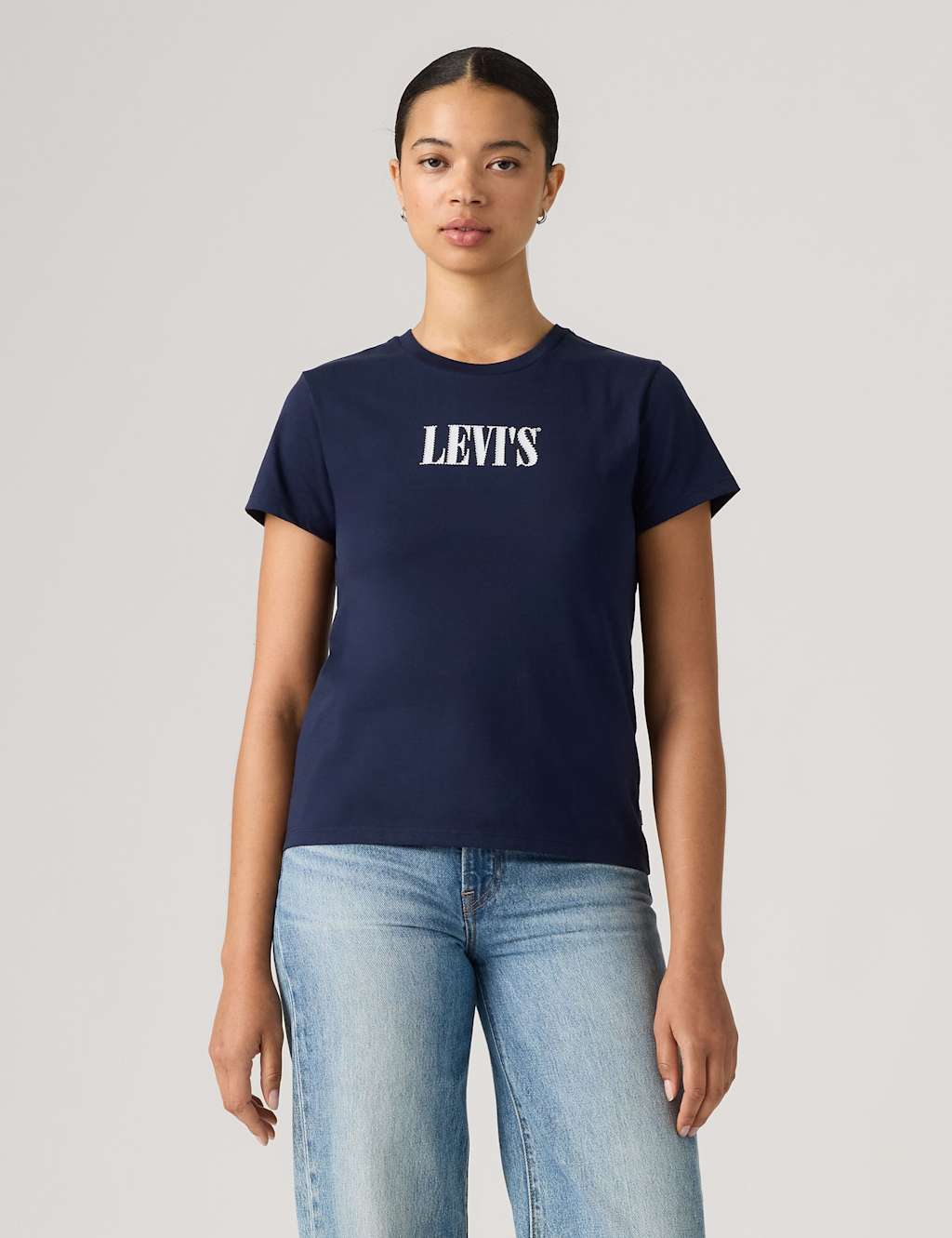 Levi's Women's Pure Cotton T-Shirt - Medium - Navy - Available at M&S