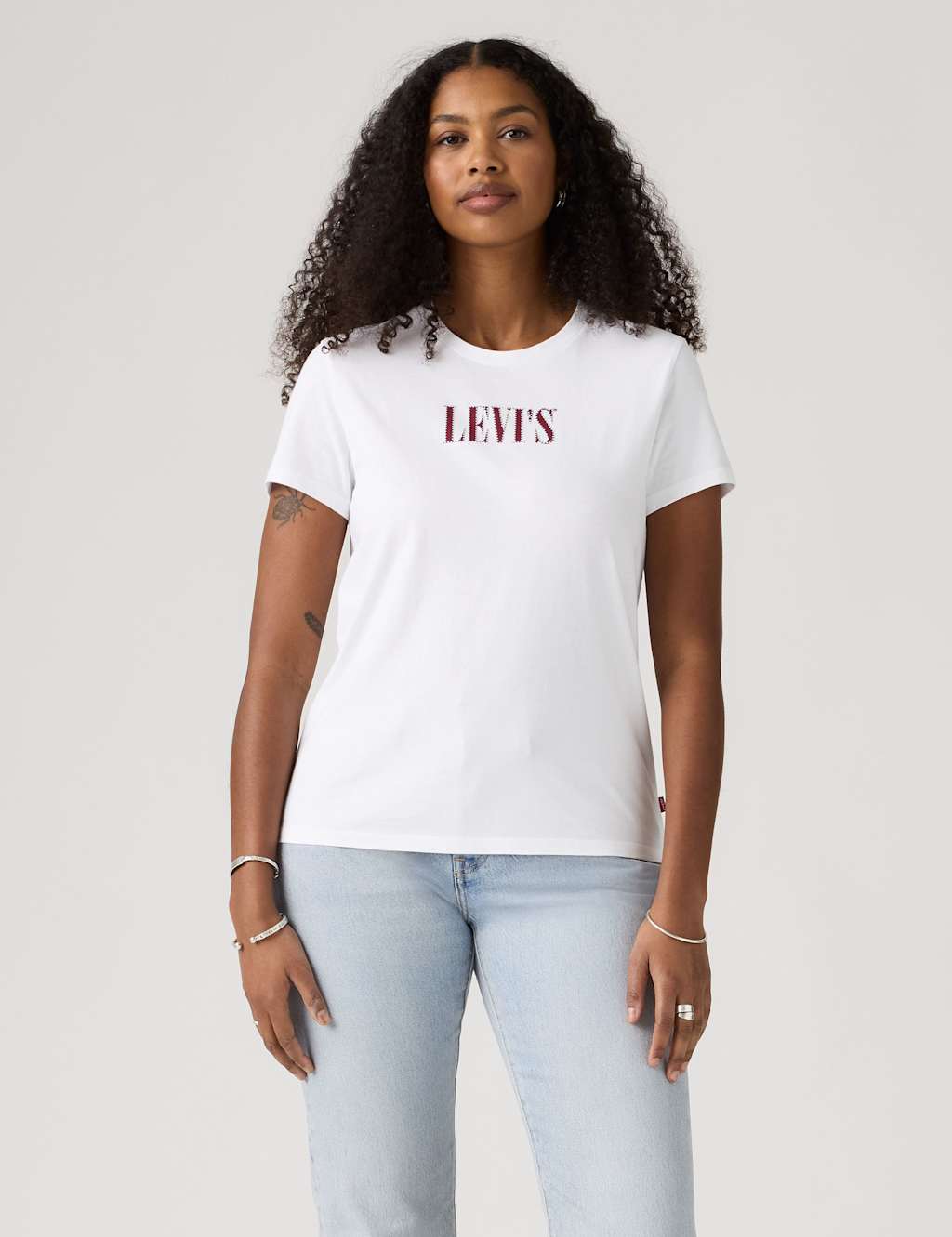 Levi's Women's Pure Cotton T-Shirt - Medium - White - Available at M&S