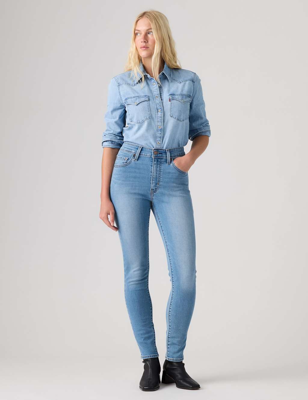 Levi's Women's 721 High Rise Skinny Jeans - 27/30in - Mid Blue - Available at M&S