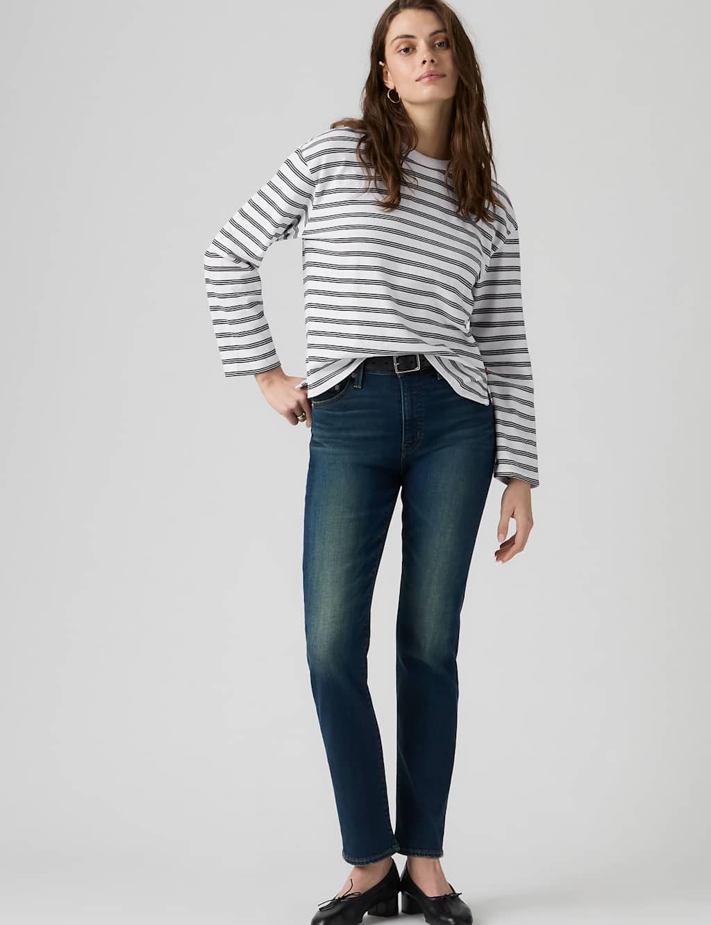 Levi's Women's 722 High Rise Slim Jeans - 30/31in - Blue Mix - Available at M&S