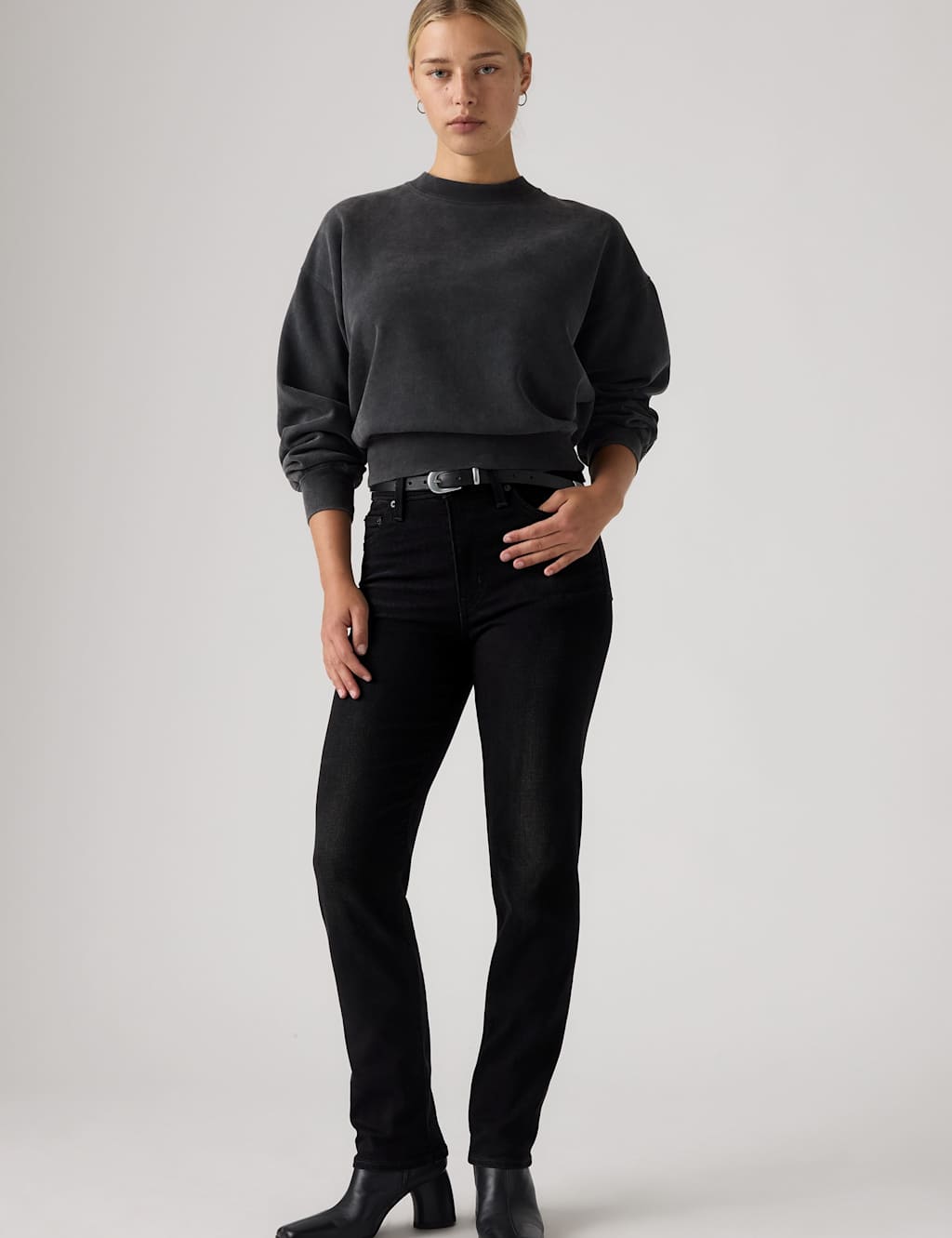 Levi's Women's 722 High Rise Slim Jeans - 31/31in - Black - Available at M&S