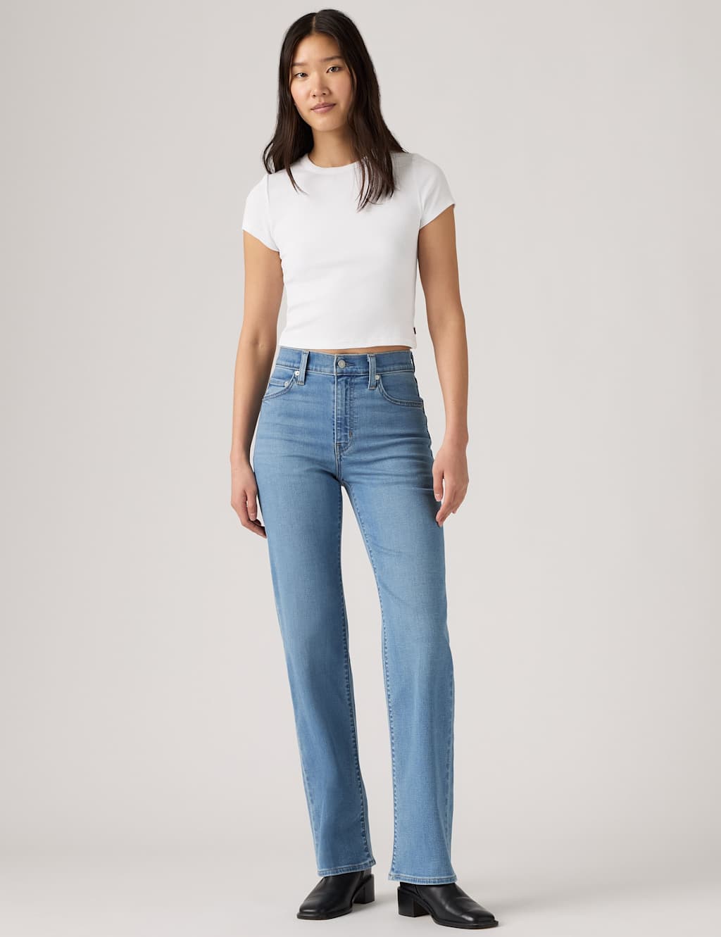 Levi's Women's 723 High Rise Straight Jeans - 29/32in - Light Blue - Available at M&S