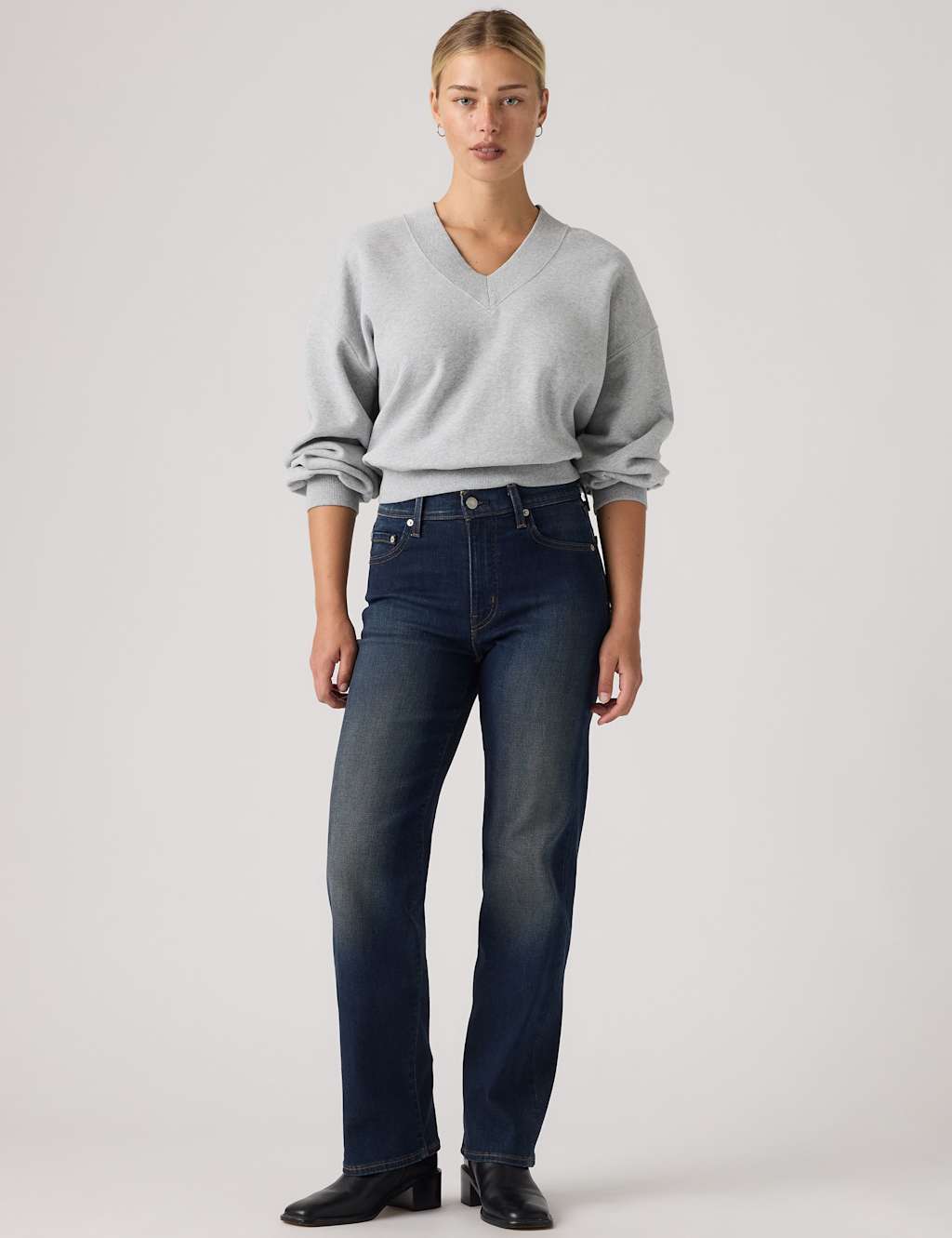 Levi's Women's 723 High Rise Straight Jeans - 31/30in - Medium Indigo - Available at M&S