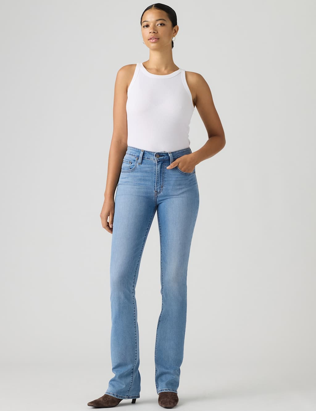 Levi's Women's 725 High Rise Bootcut Jeans - 29/32in - Mid Blue - Available at M&S