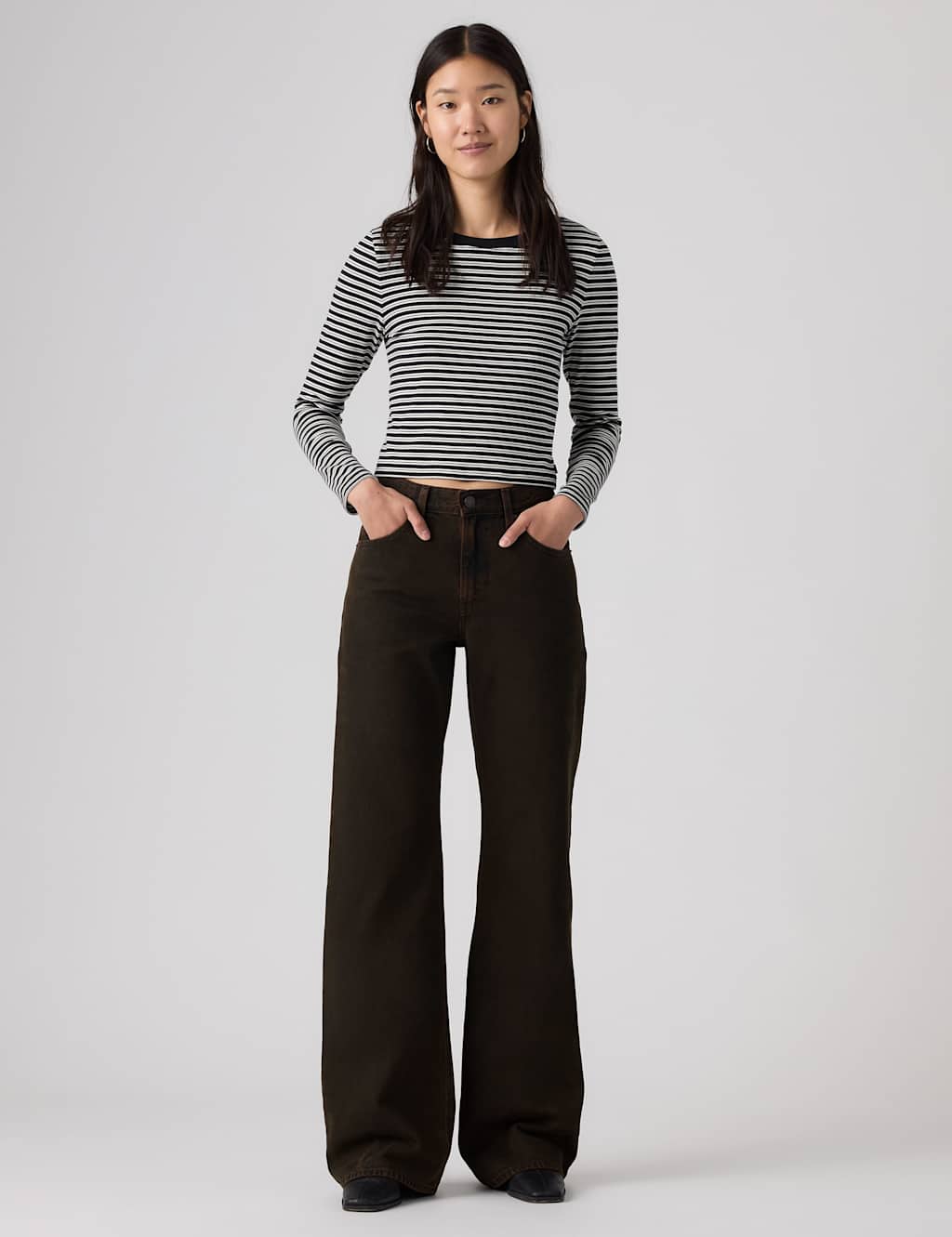 Levi's Women's Loose Boot Jeans - 27/31in - Chocolate - Available at M&S