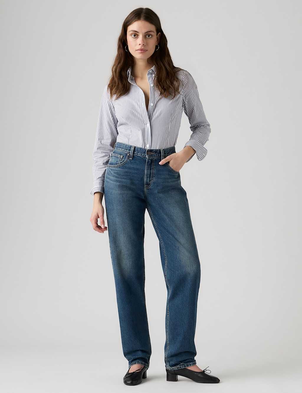 Levi's Women's Loose Taper Ankle Grazer Jeans - 29/31in - Mid Blue - Available at M&S