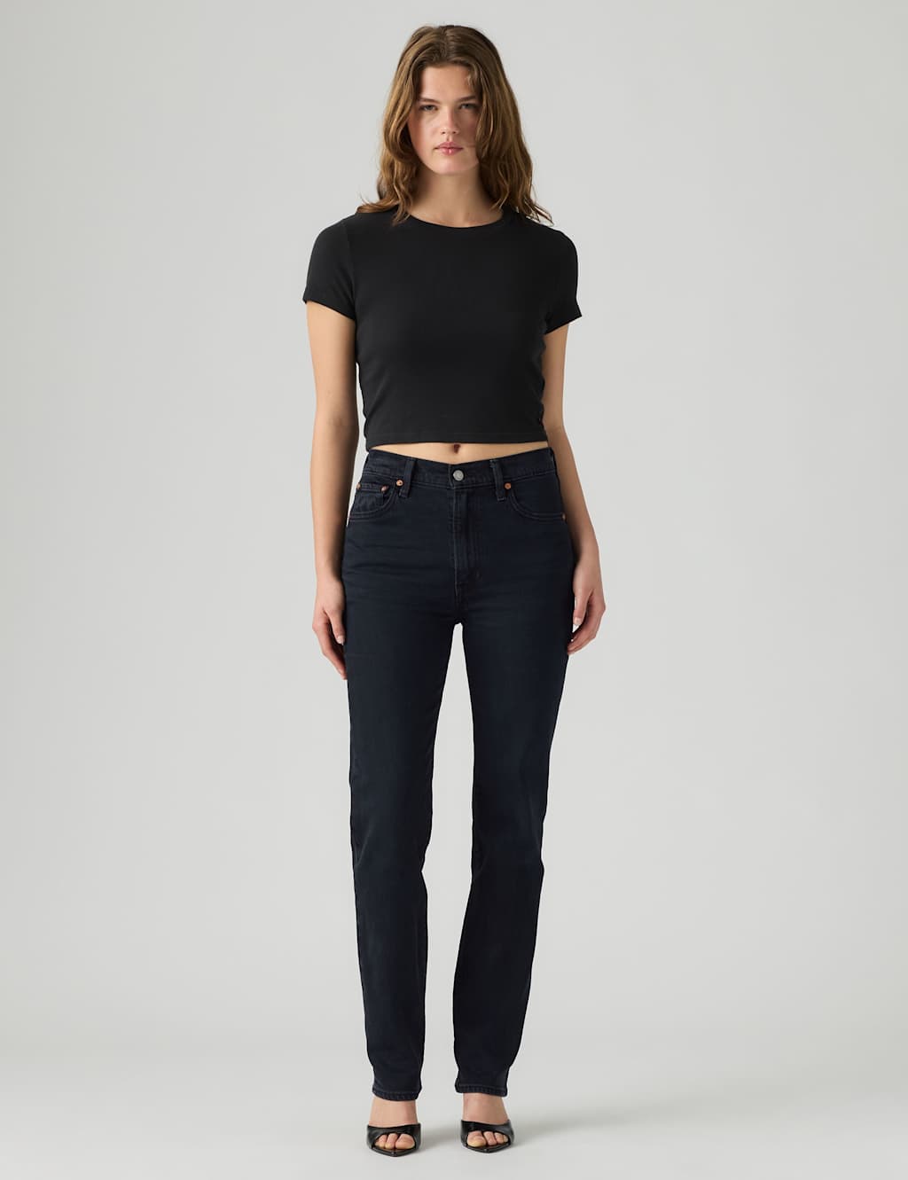 Levi's Women's Ribcage Slim Jeans - 28/31in - Black - Available at M&S