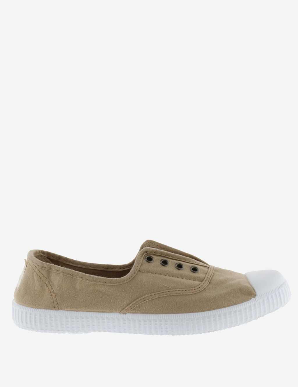 Victoria Women's 1915 Inglesa Canvas Trainers - 4 - Beige - Available at M&S