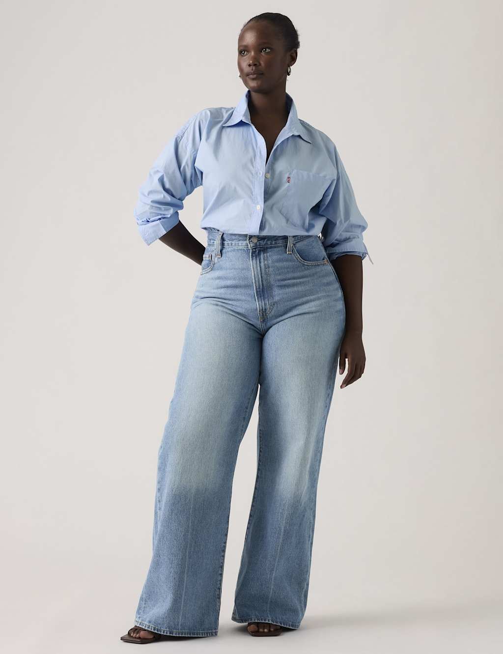 Levi's Women's Ribcage Wide Leg Jeans - 31/32in - Light Blue - Available at M&S