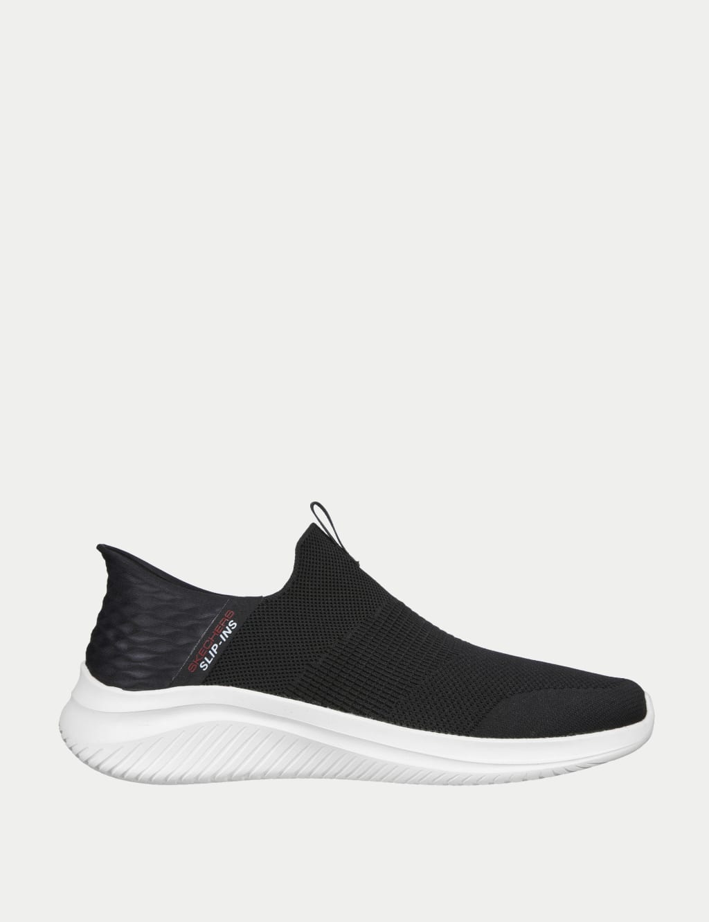 Skechers Men's Ultra Flex 3.0 Smooth Step Wide Fit Slip-ins Trainers - 11 - Black, Black