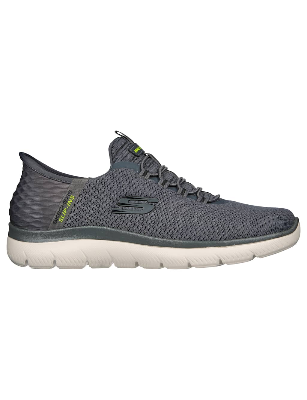 Skechers Men's Wide Fit Summits High Range Slip-ins Trainers - 11 - Grey - Available at M&S