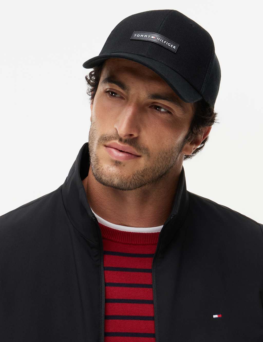 Tommy Hilfiger Men's Foundation Pure Cotton Baseball Cap - Black - Available at M&S