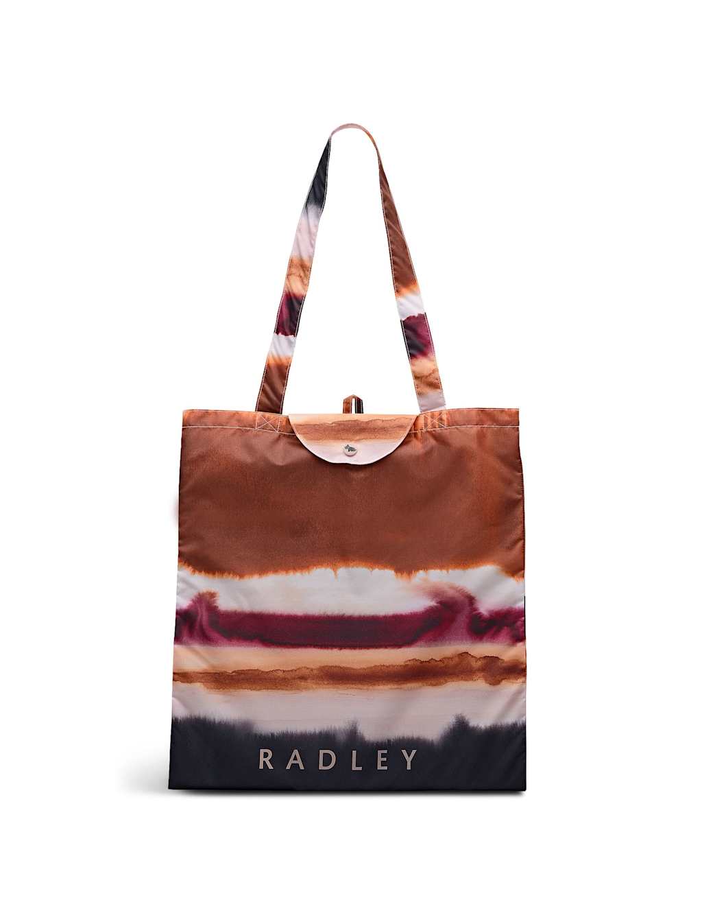 Radley Ombre Striped Foldaway Tote Bag Black