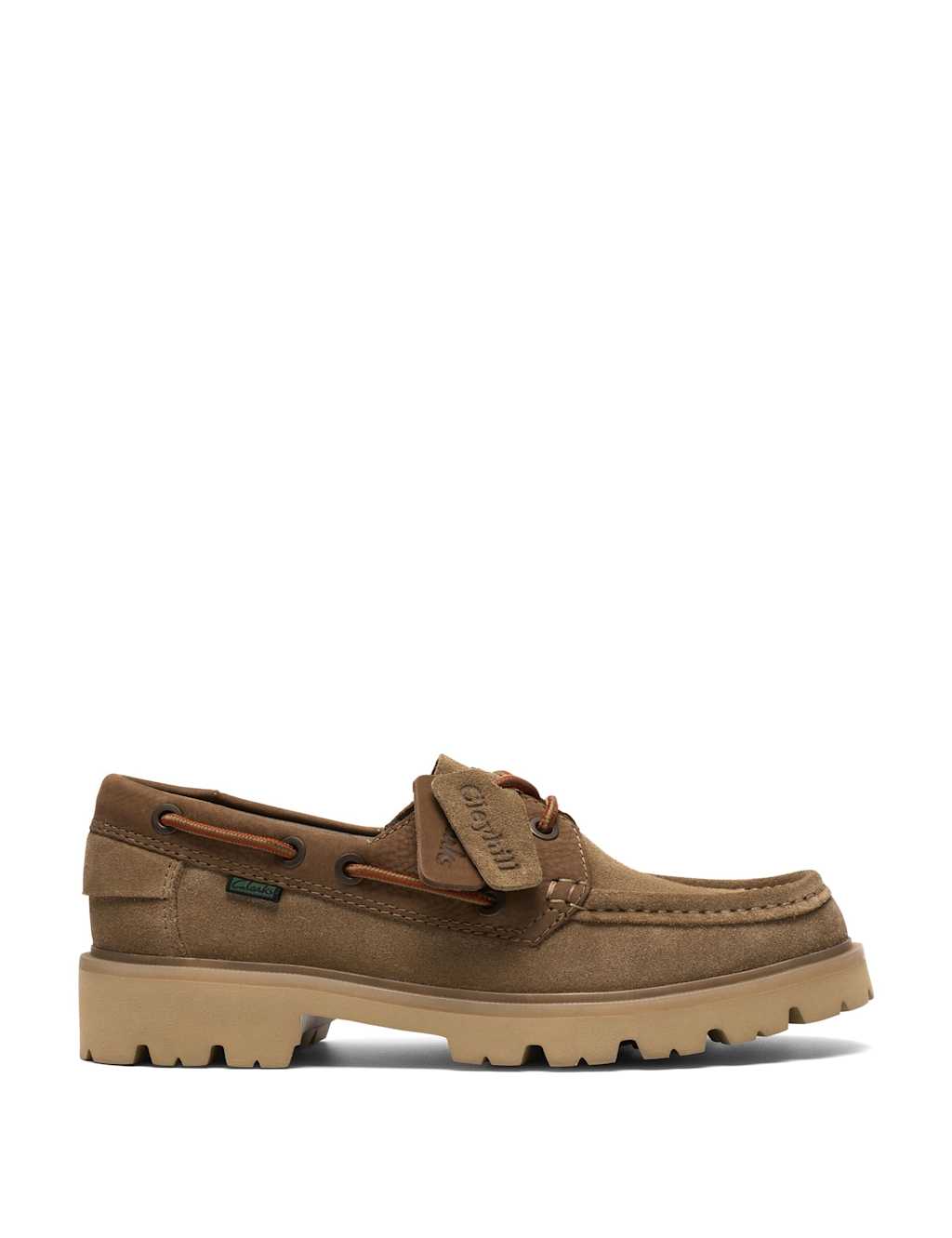 Clarks Men's Cleyhill Leather Boat Shoes - 9 - Sand - Available at M&S