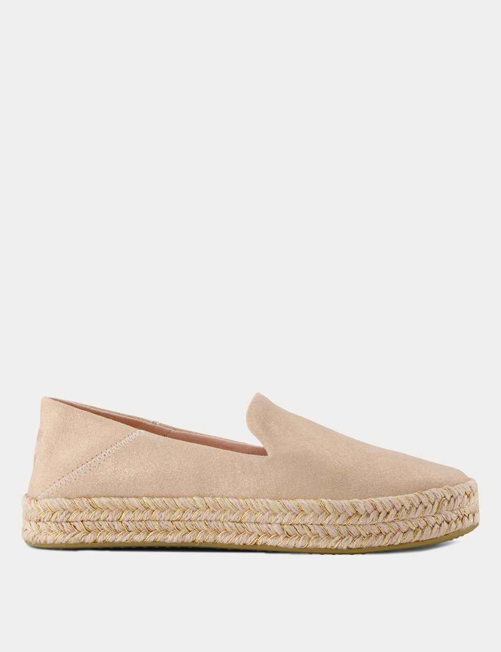 Leather Flat Espadrilles
