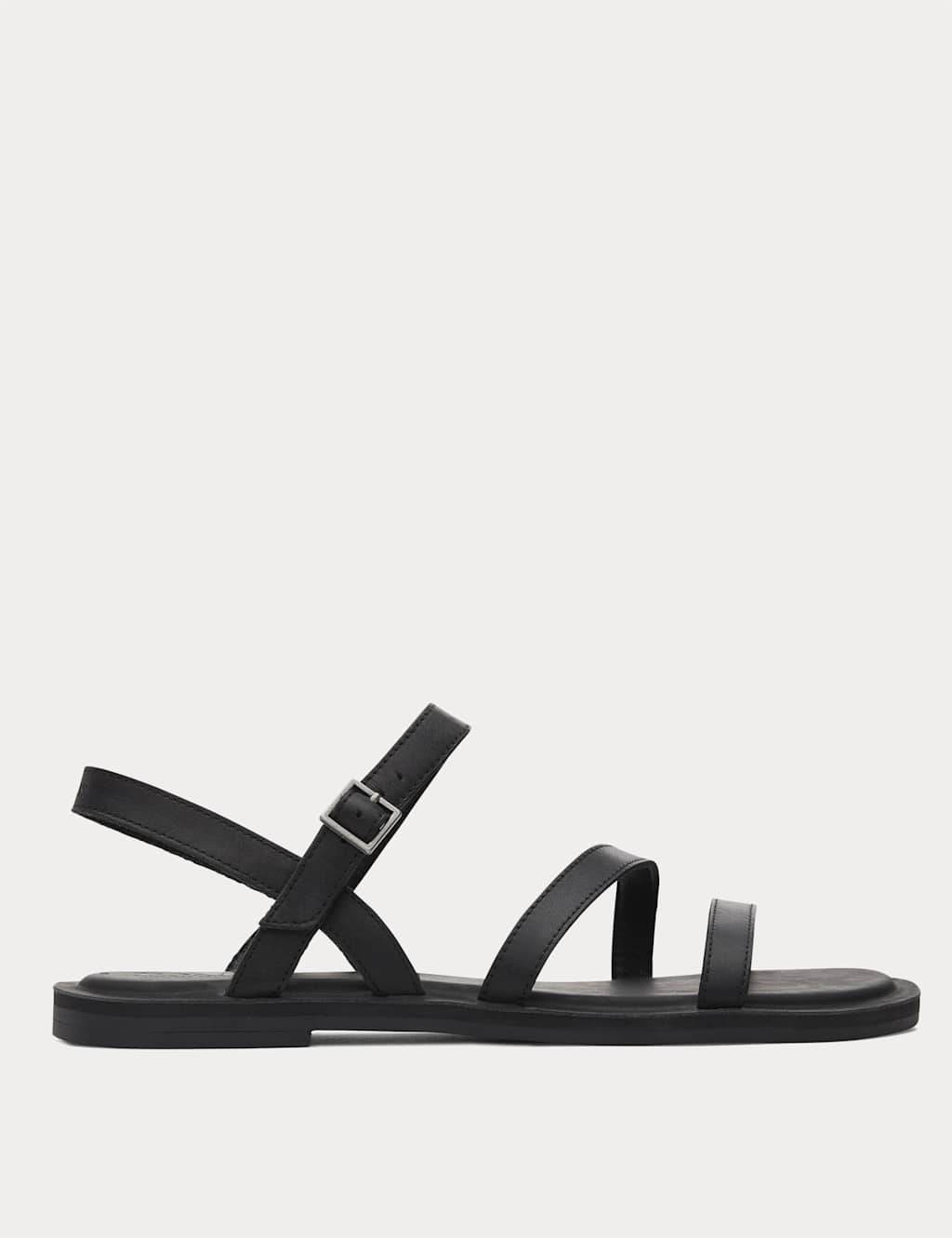 Leather Strappy Flat Sandals