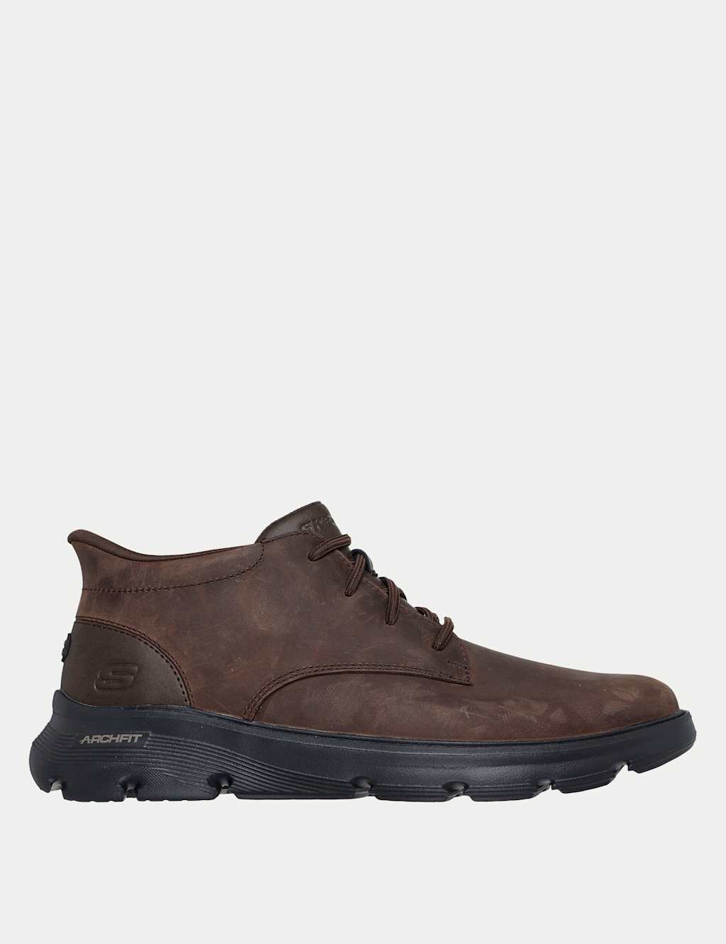 Skechers Arch Fit Garza Chukka Boots Chocolate