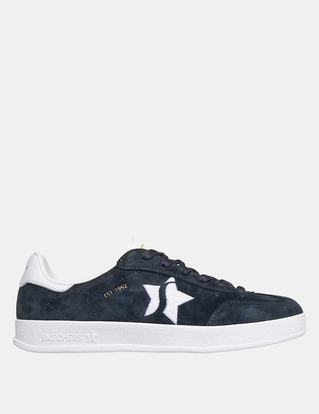 Skechers Women's Academy Court Charm Leather Trainers - 4 - Navy - Available at M&S