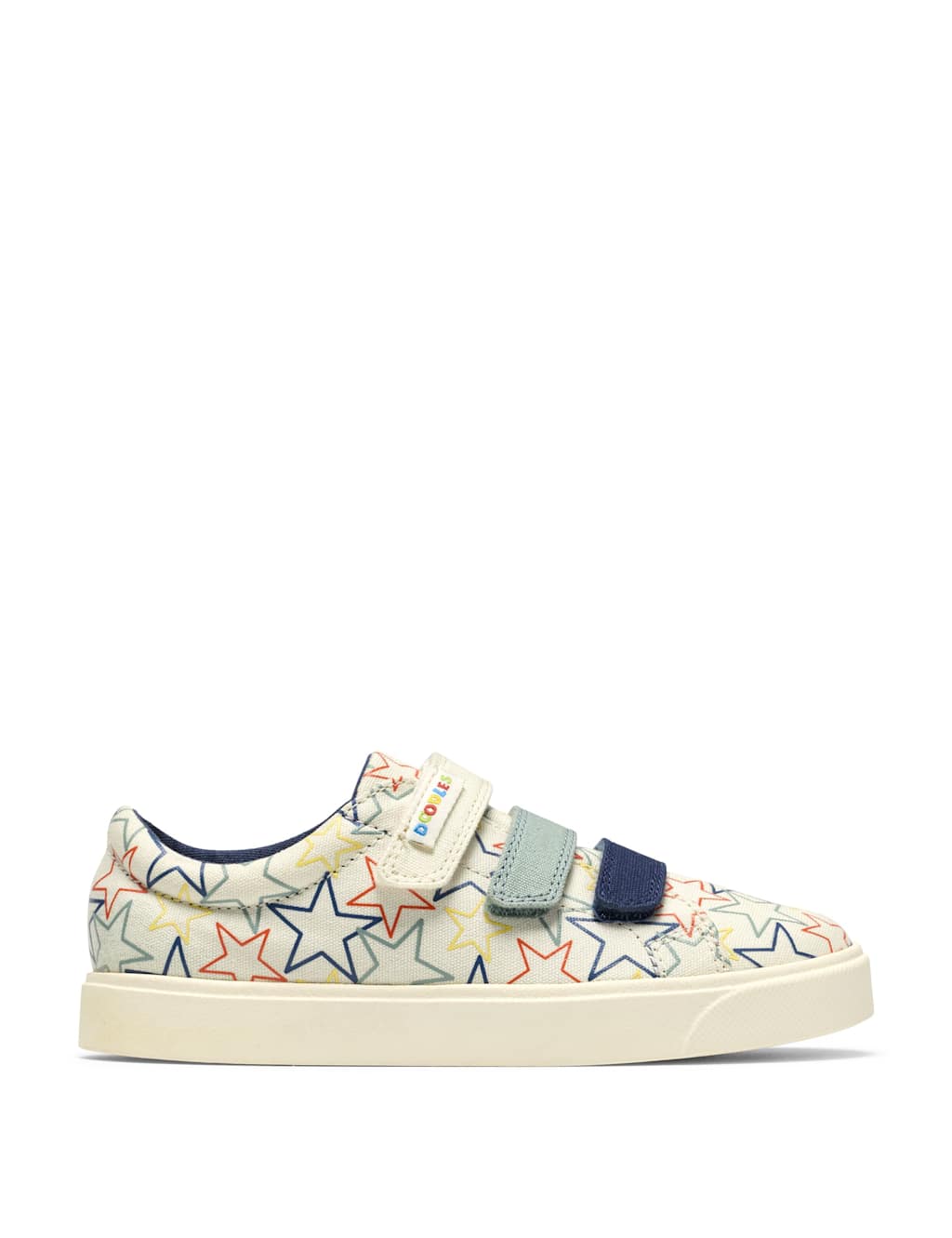 Clarks Boys Canvas Riptape Trainers (7 Small - 12.5 Small) - 8½ - Multi - Available at M&S