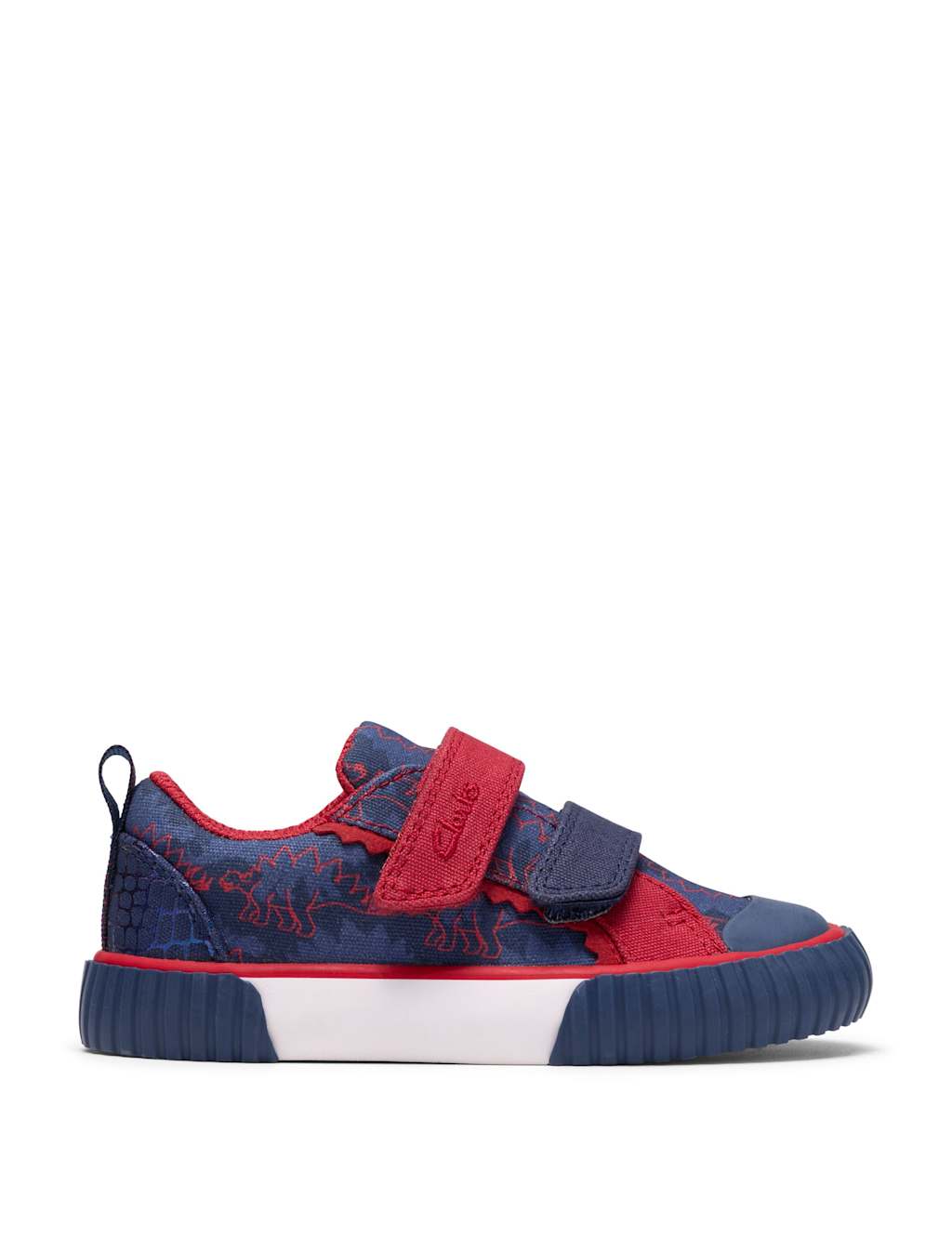 Clarks Boys Dinosaur Riptape Trainers (4 Small-6 ½ Small) - 5 - Navy Mix - Available at M&S