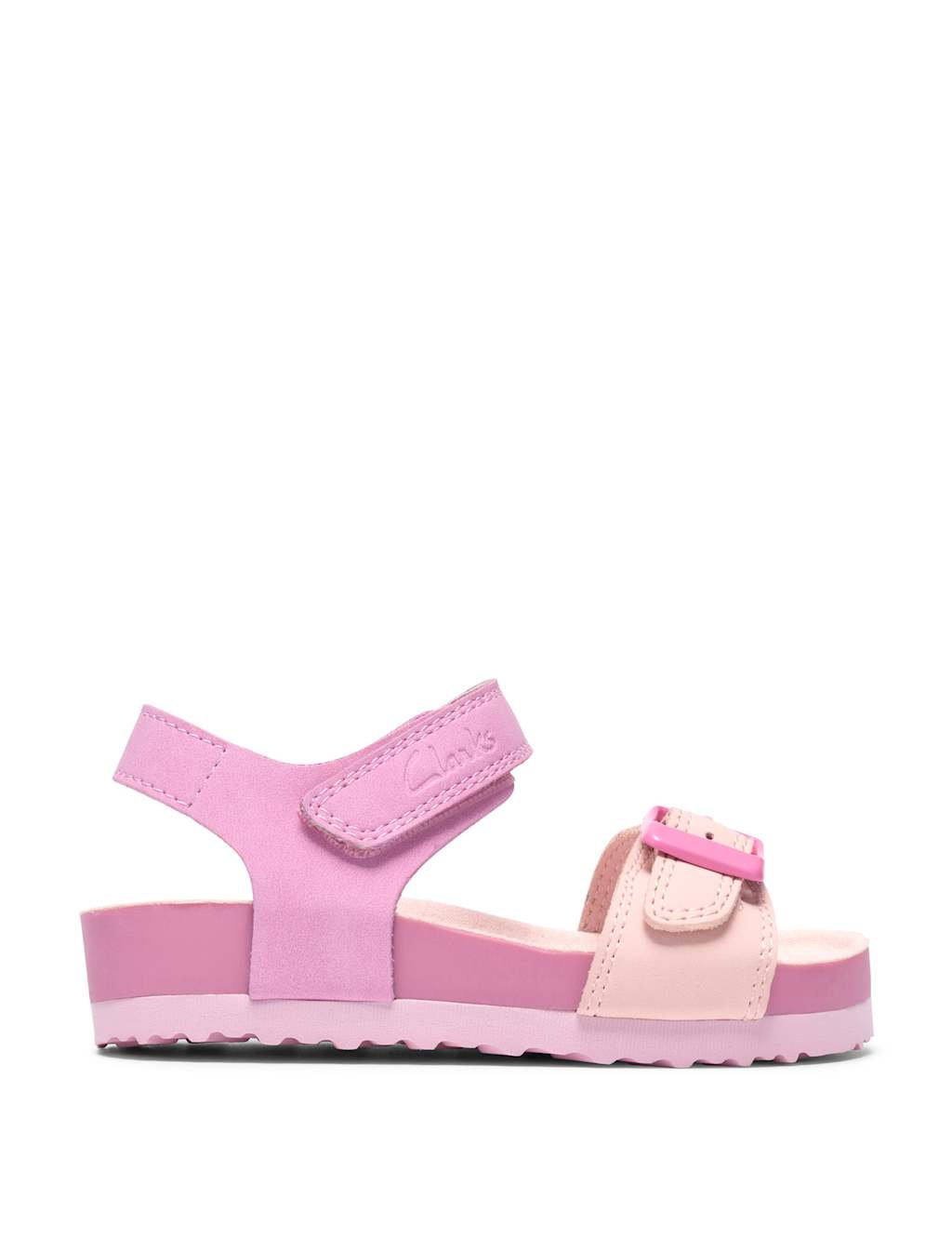 Clarks Girls Bali Heat Pink Combi Sandals (4-6 Small) - 4 - Available at M&S