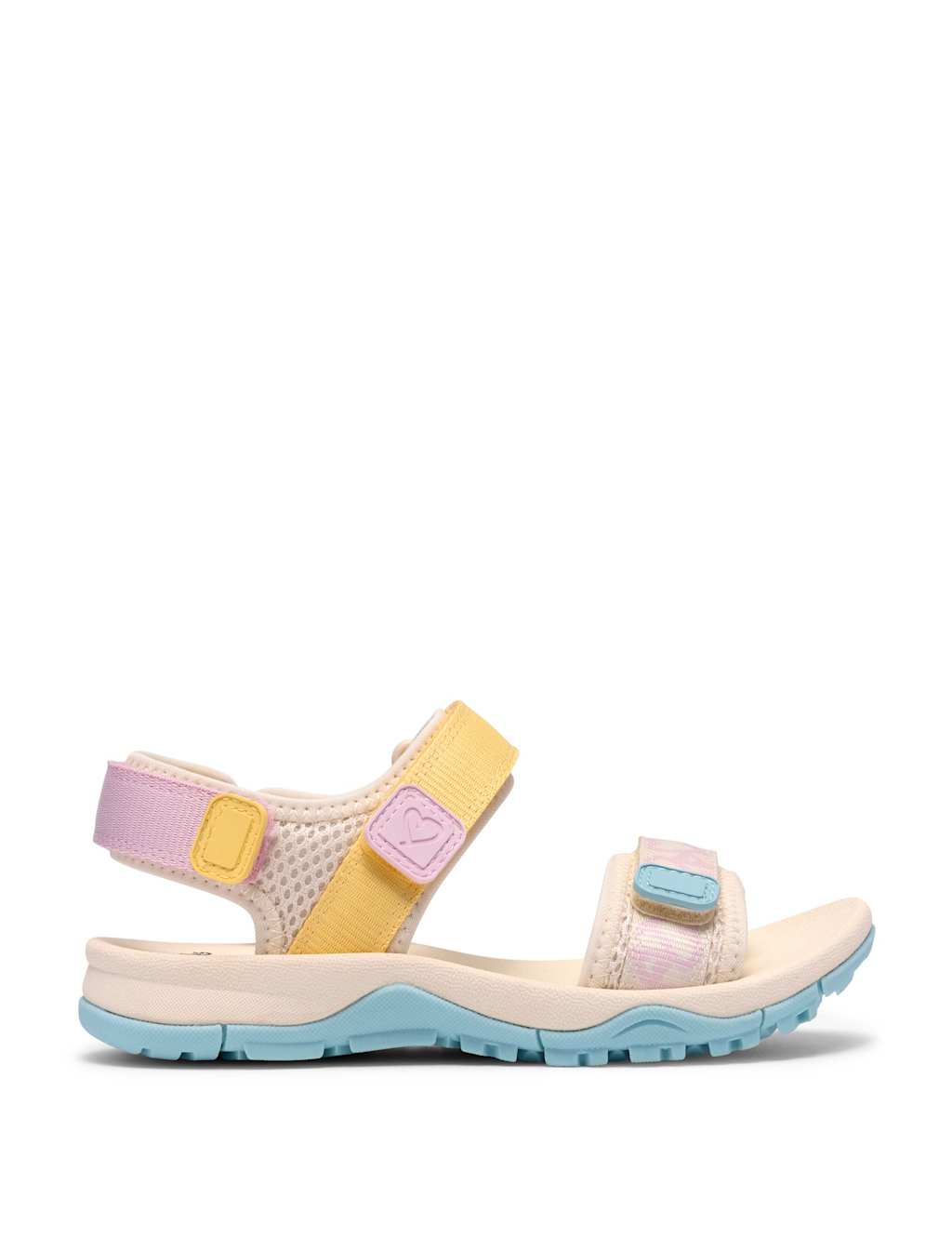 Clarks Girls Wharf Tide White Combi Sandals (7-9 ½ Small) - 8 - Multi - Available at M&S